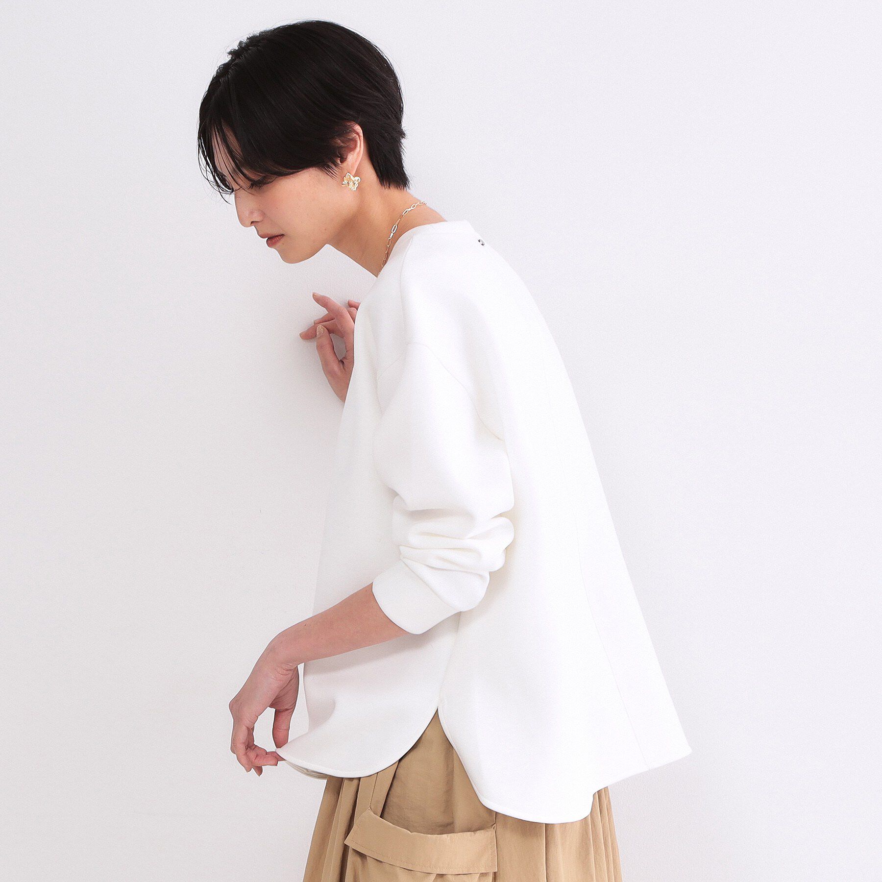 OPAQUE.CLIP「リラクシーボリュームスリーブトップス【洗濯機OK】」|Tシャツ・カットソー|
