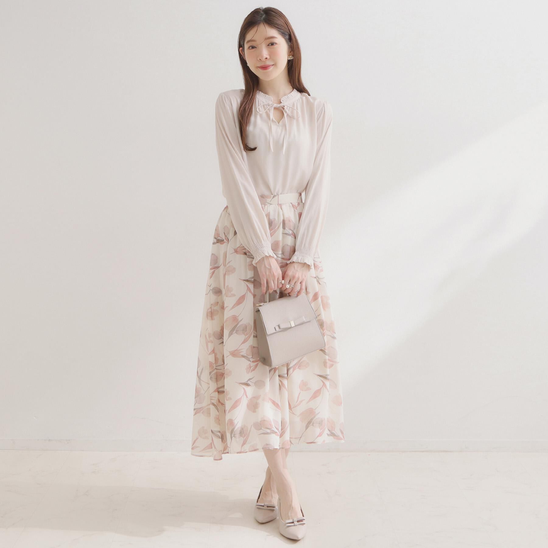 Couture broach「【前後2WAY・洗える】RTピケ リボン ブラウス」|シャツ・ブラウス|