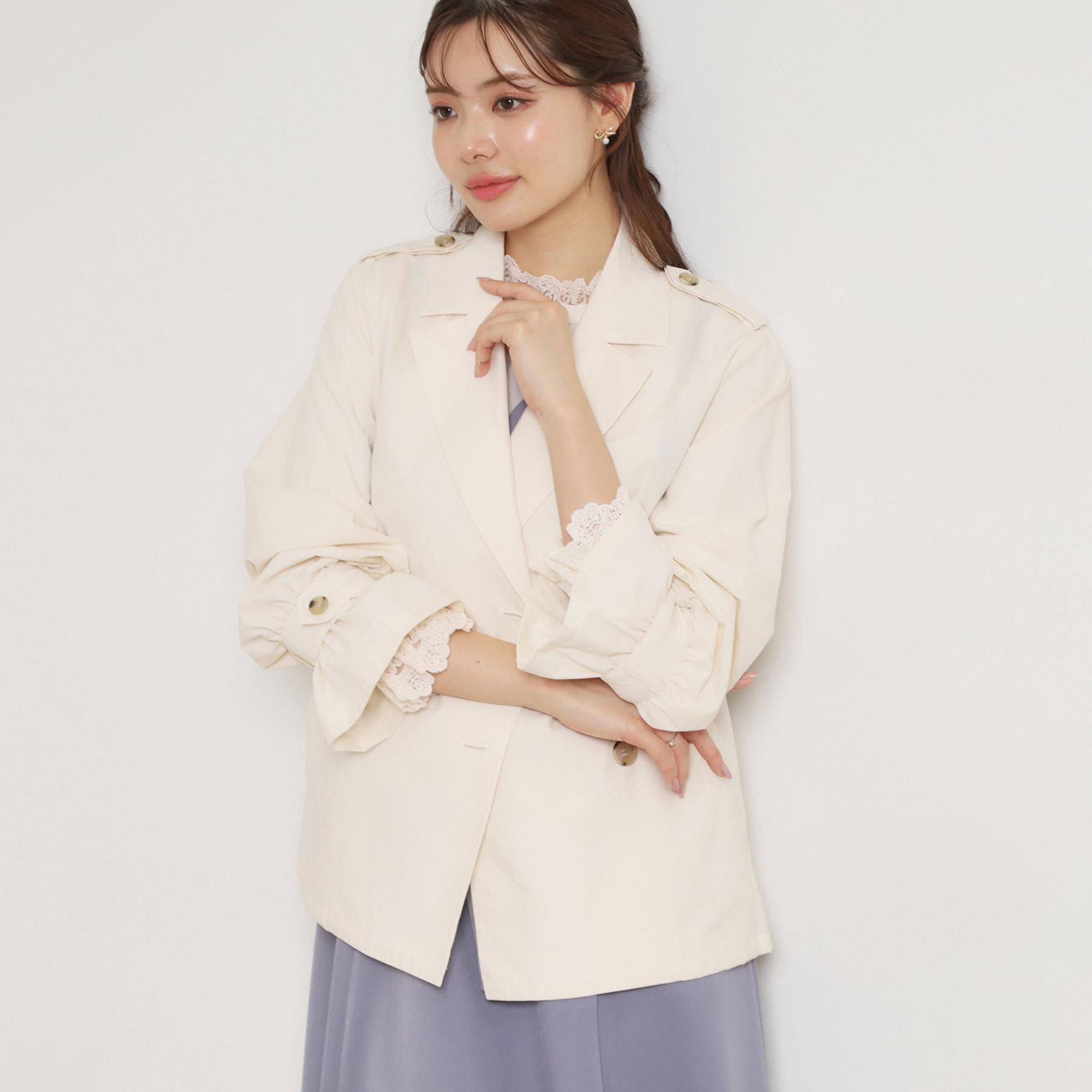 Couture broach「【撥水・洗える】ハーフ トレンチコート」|トレンチコート|