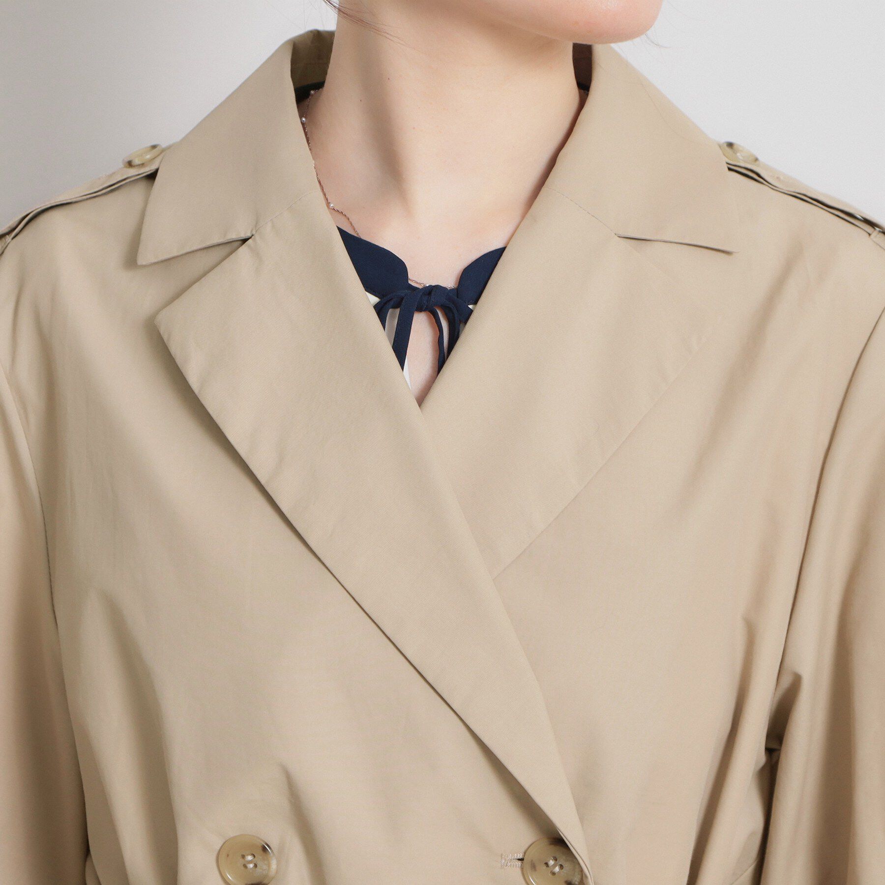 Couture broach「【撥水・洗える】ハーフ トレンチコート」|トレンチコート|