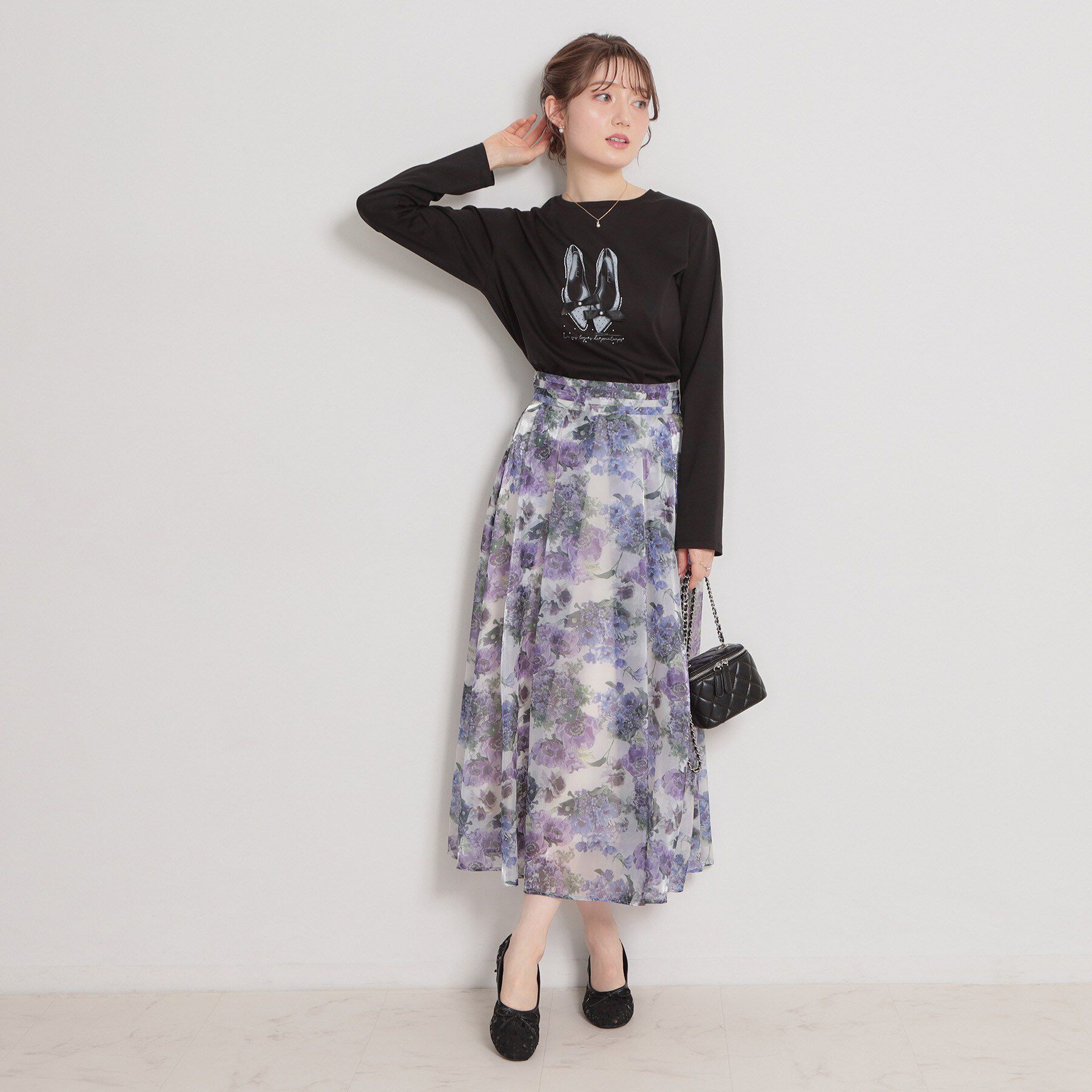 Couture broach「【綿100％・洗える】パリジェンヌ プリントTシャツ」|Tシャツ・カットソー|