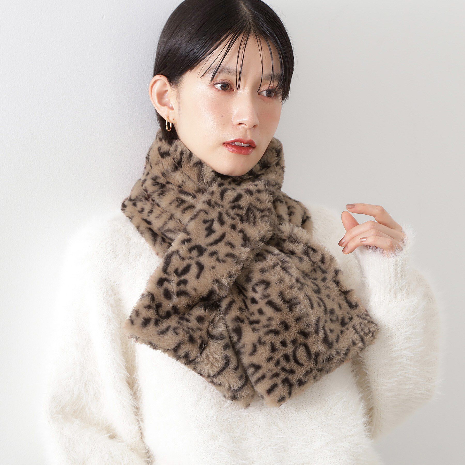 THE SHOP TK「フェイクファーティペット」|ストール|