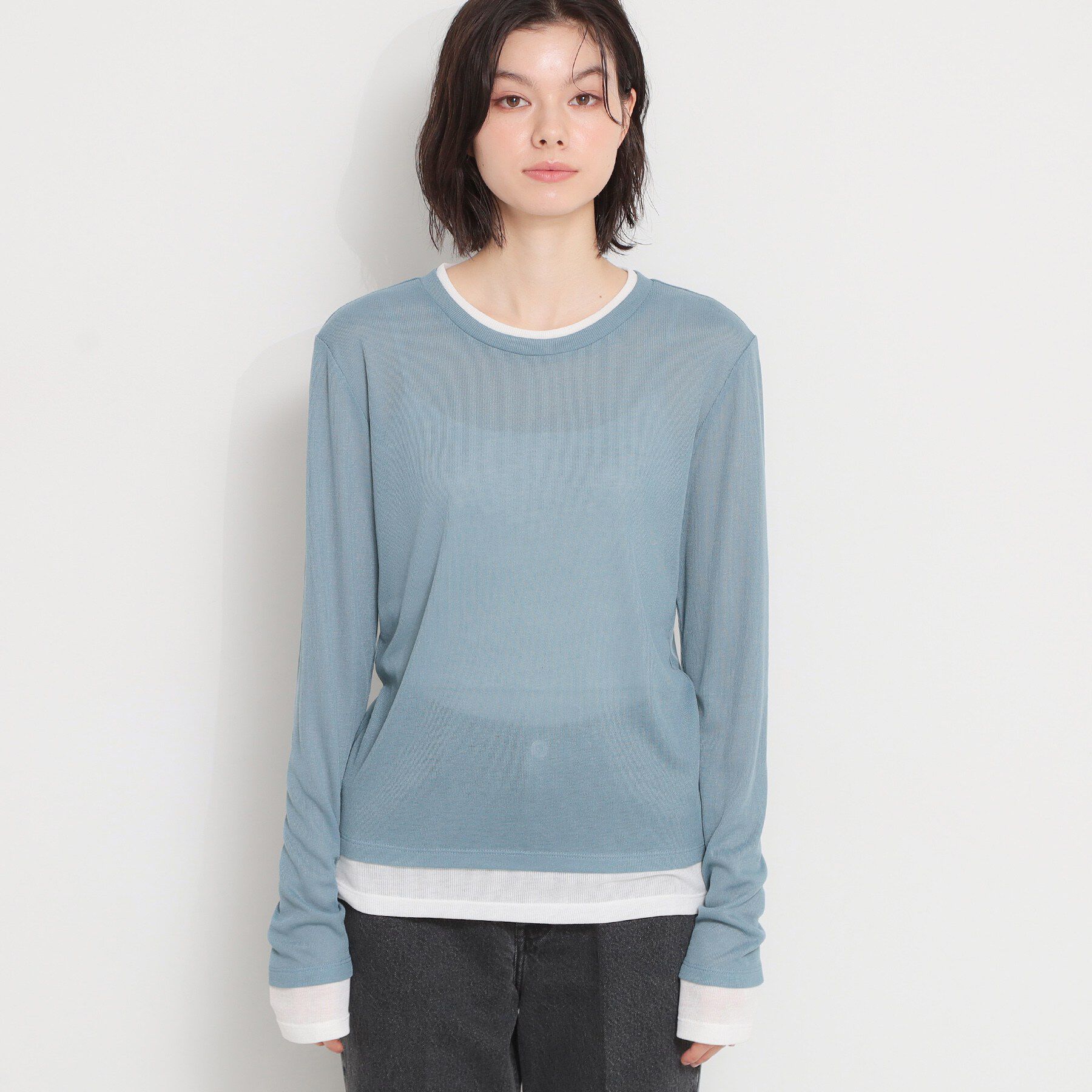 THE SHOP TK「配色テレコカットソー」|Tシャツ・カットソー|