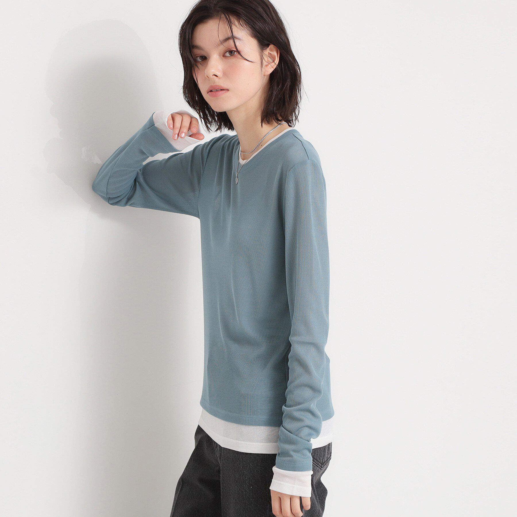 THE SHOP TK「配色テレコカットソー」|Tシャツ・カットソー|