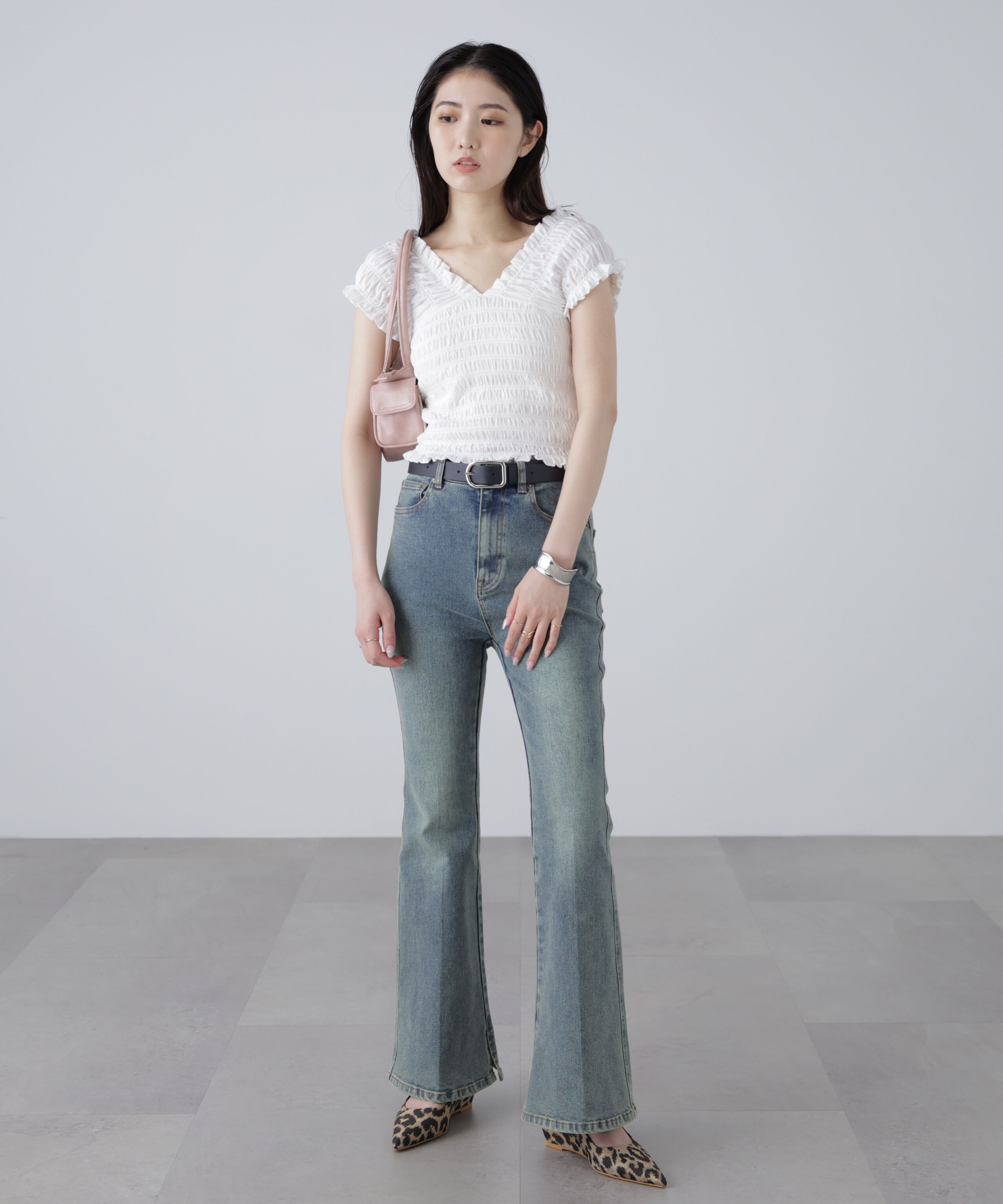  「2wayシャーリングオフショルカットソー」|Tシャツ・カットソー|