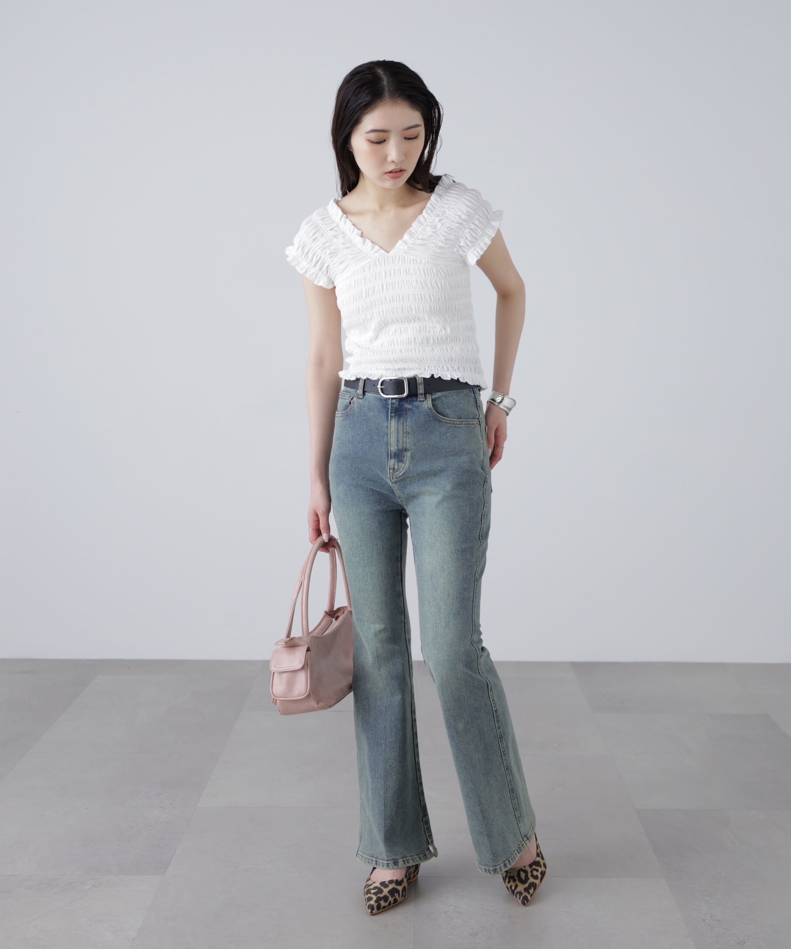  「2wayシャーリングオフショルカットソー」|Tシャツ・カットソー|