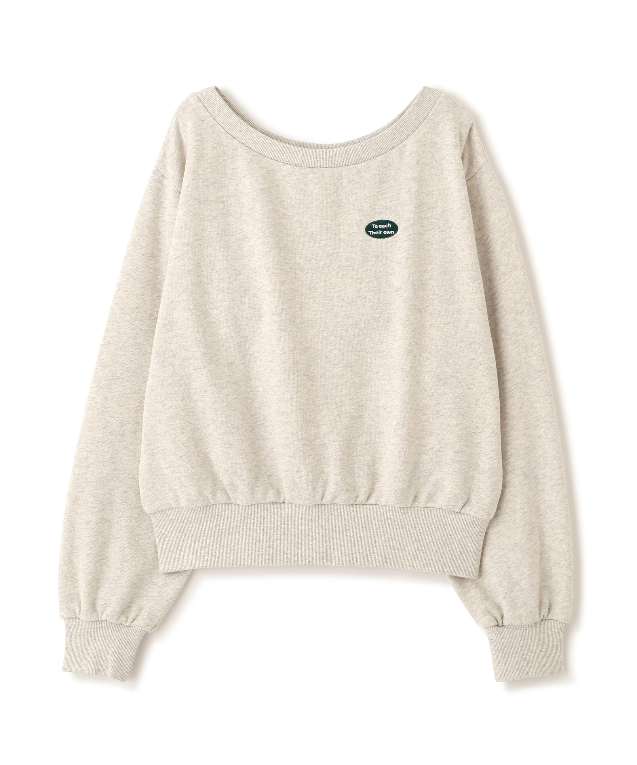  「オフショルワンポイント刺繍スウェット」|Tシャツ・カットソー|