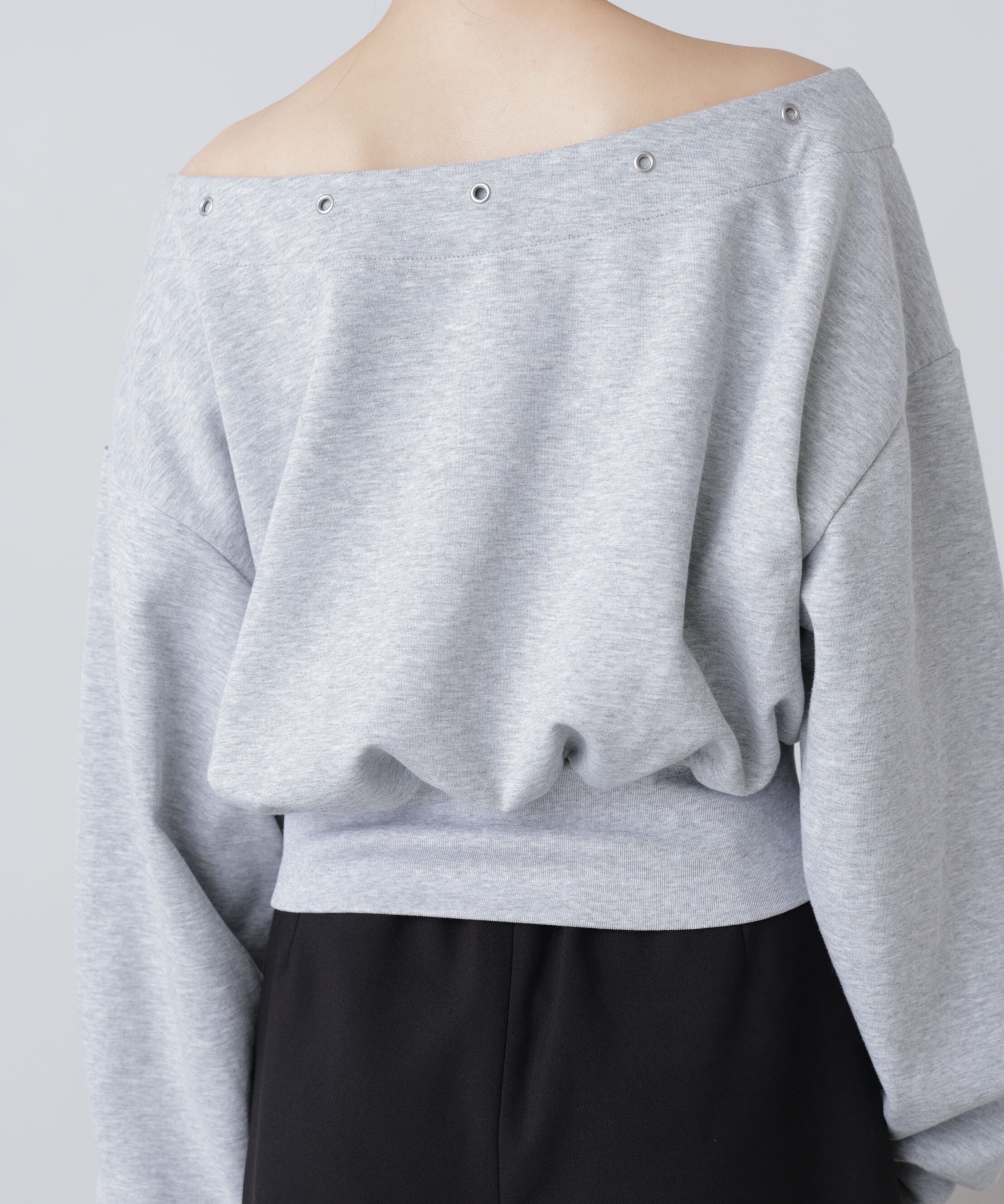  「ハトメオフショルスウェット」|Tシャツ・カットソー|