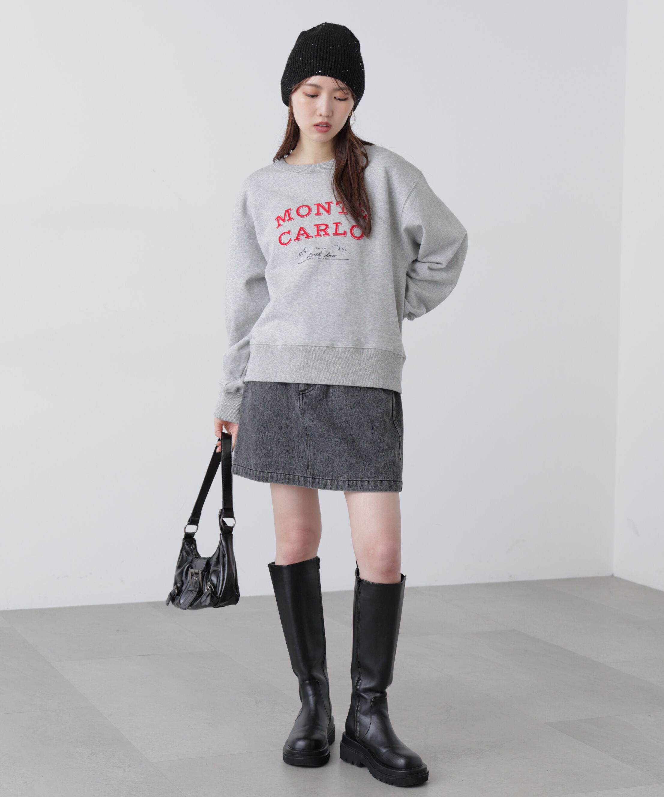  「フロッキーロゴ刺繍スウェット」|Tシャツ・カットソー|