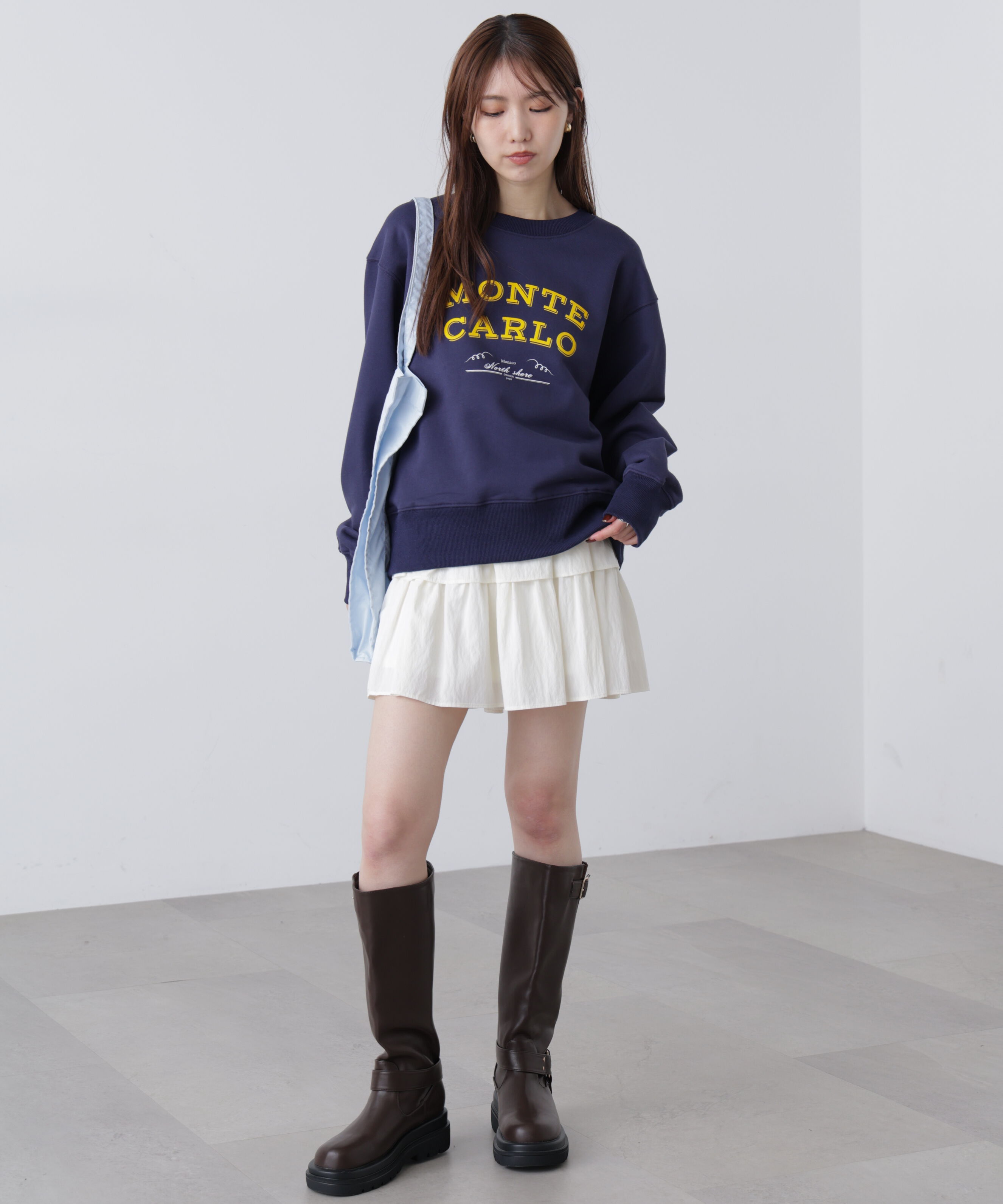  「フロッキーロゴ刺繍スウェット」|Tシャツ・カットソー|