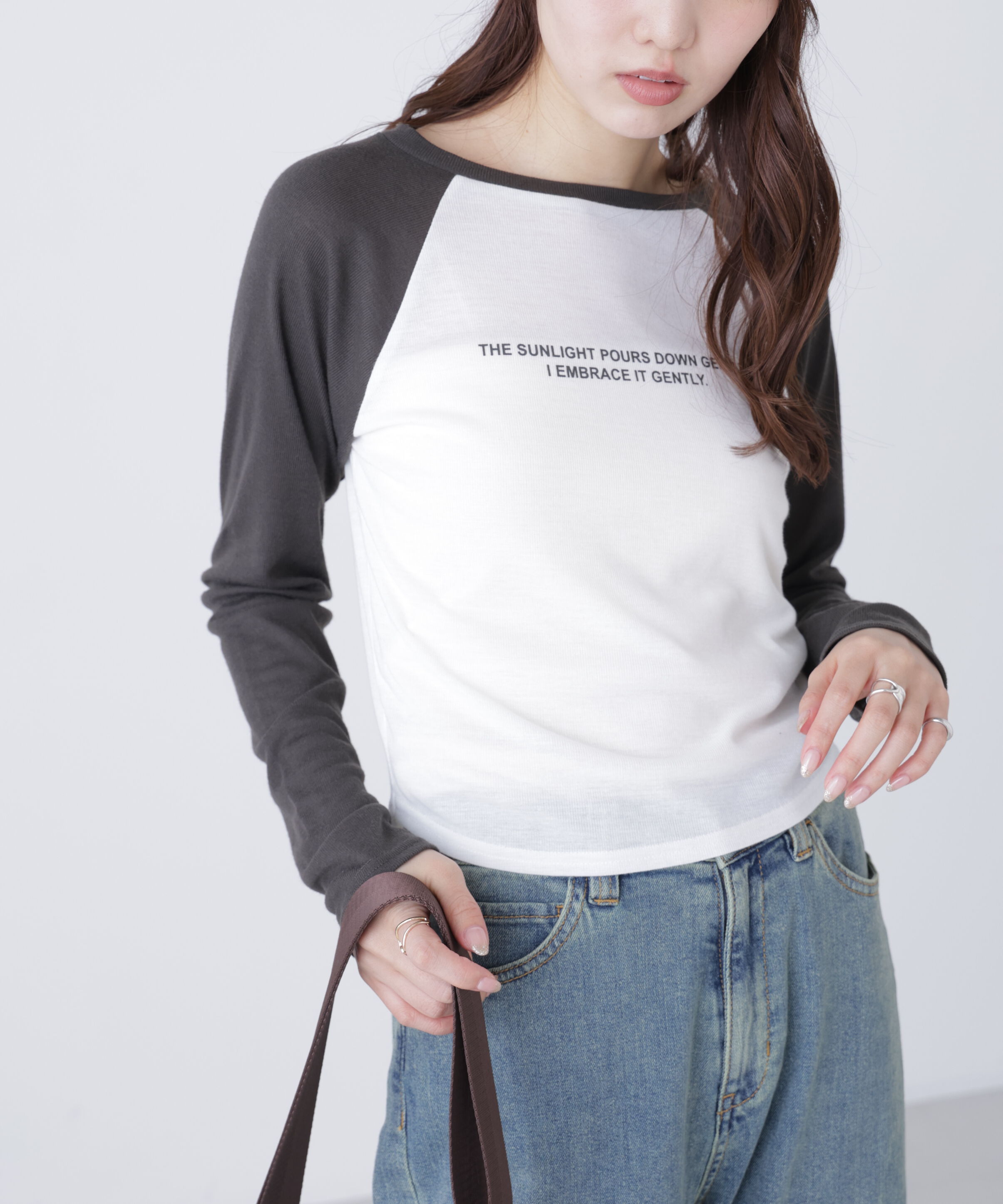  「シアー天竺ラグラン長袖カットソー」|Tシャツ・カットソー|