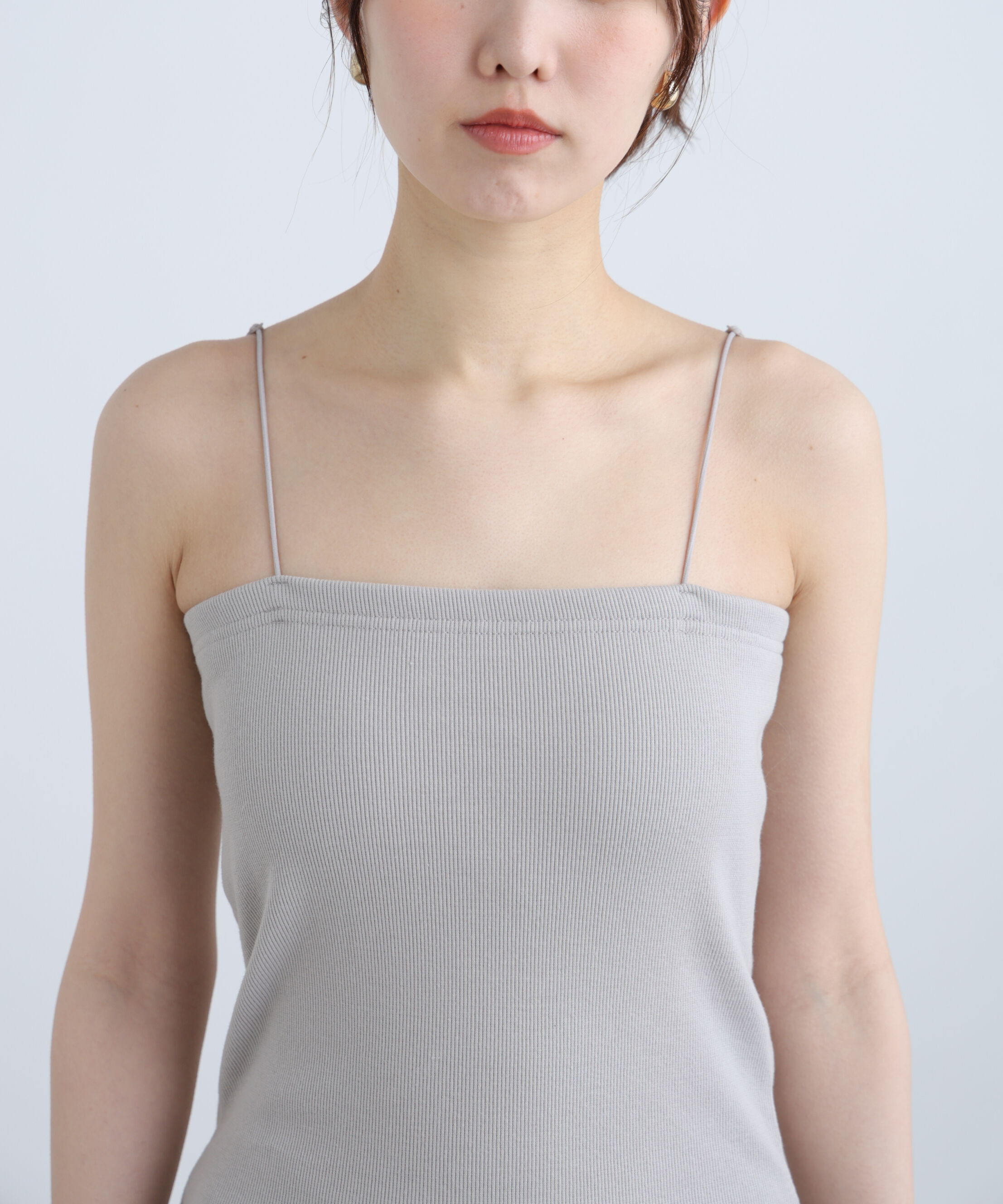  「[接触冷感][UV加工]カップ付きベアキャミソール」|Tシャツ・カットソー|