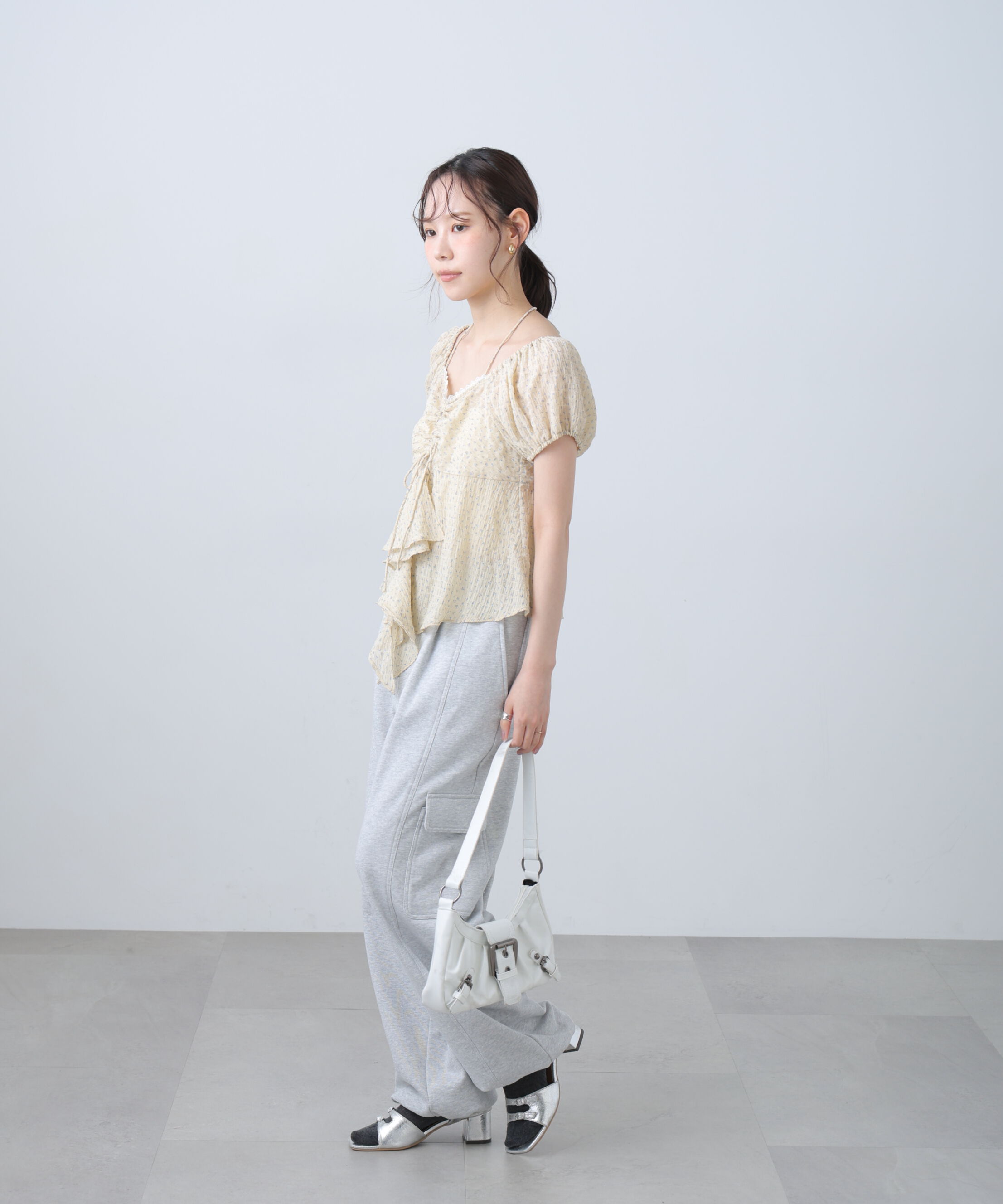  「フラワー2wayラッフルブラウス」|シャツ・ブラウス|