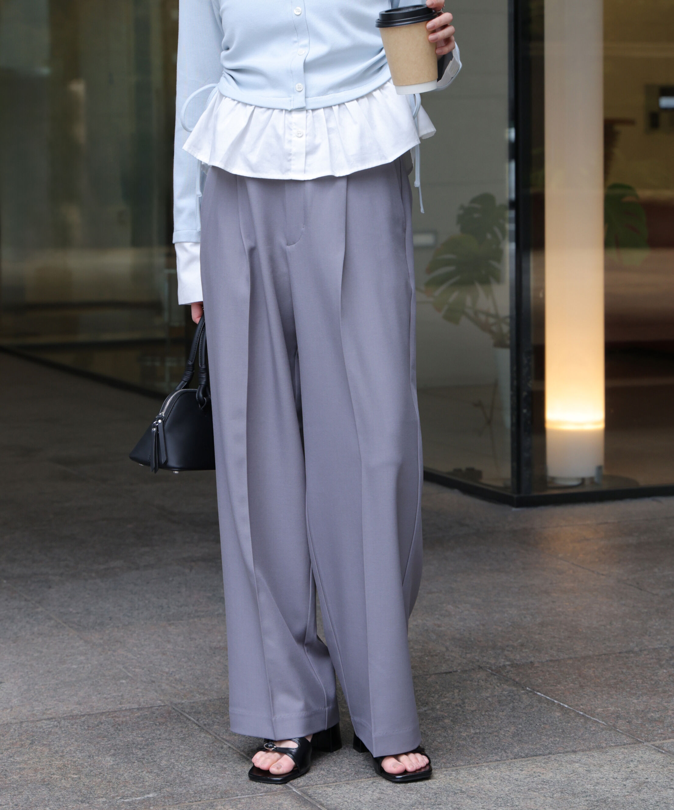  「ﾜﾝﾀｯｸﾜｲﾄﾞﾊﾟﾝﾂ[切らずに履ける身長別ｻｲｽﾞ/低身長/高身 」|その他|