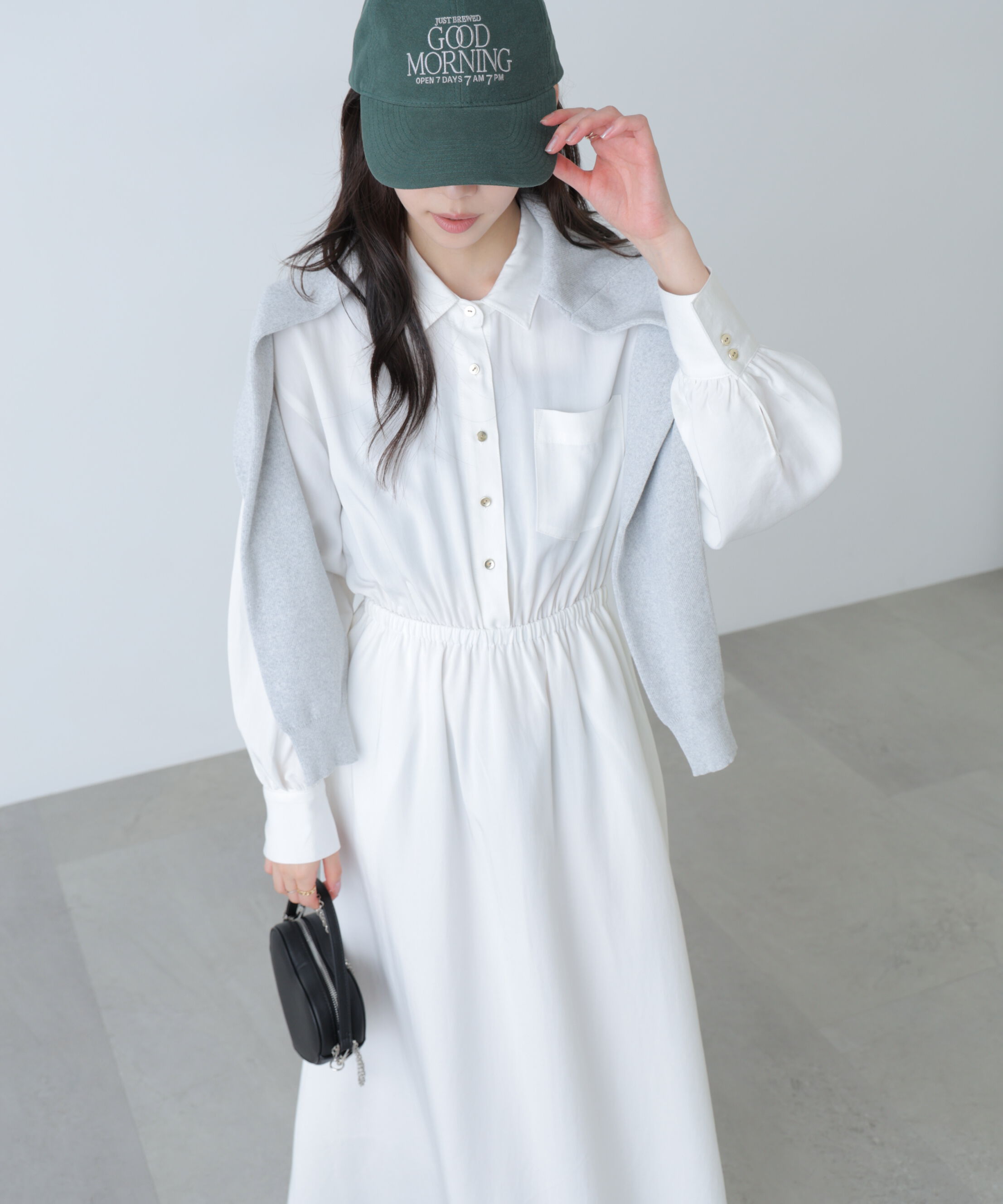  「ロングシャツワンピース」|ワンピース|