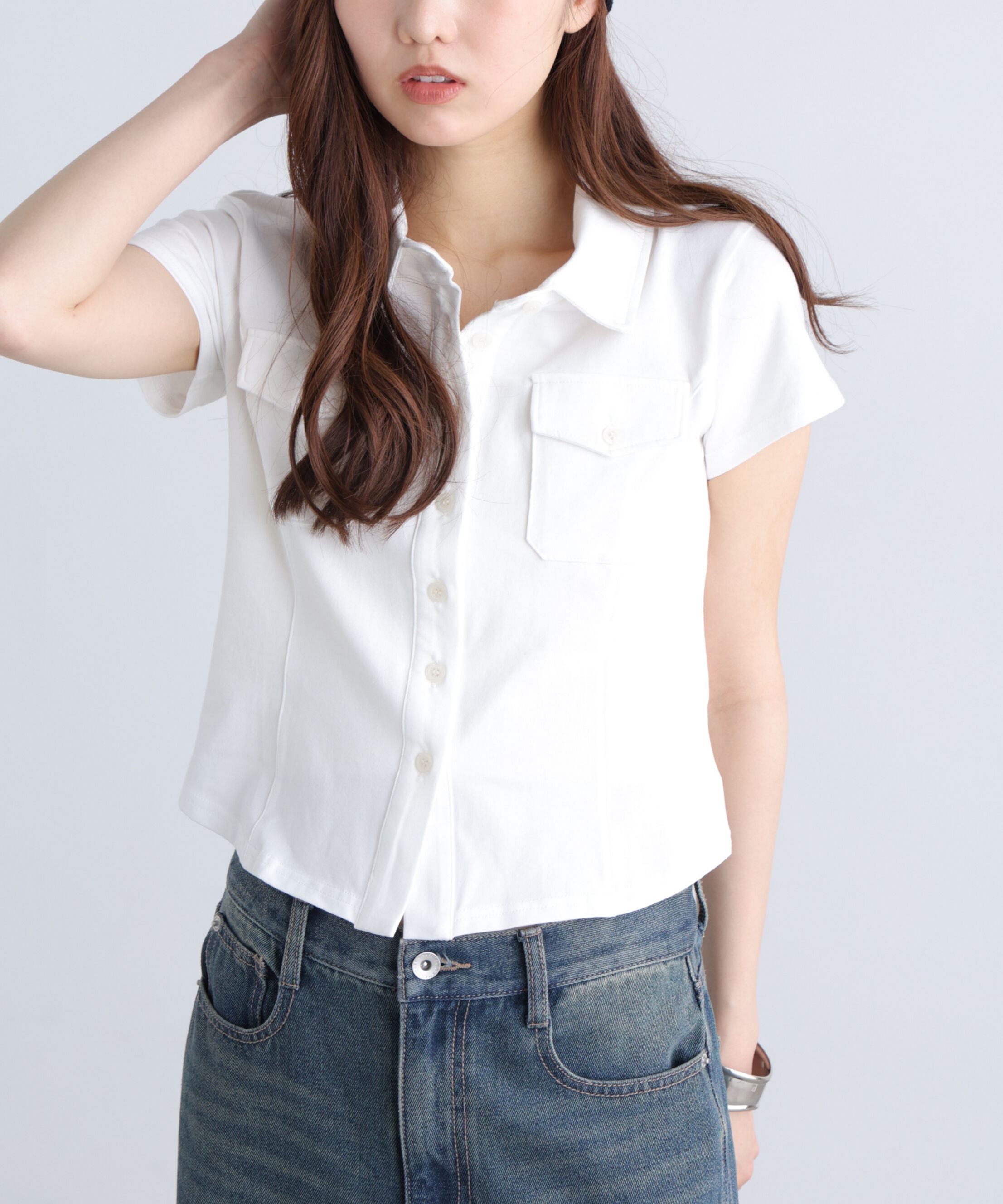  「コンパクトシャツカットソー」|Tシャツ・カットソー|
