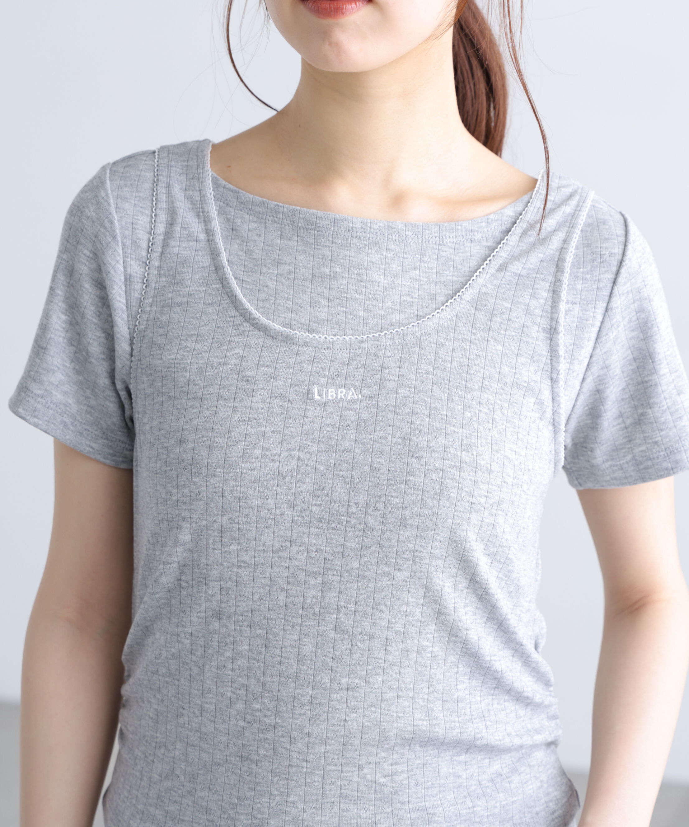  「針抜きテレコTシャツタンクセット」|Tシャツ・カットソー|