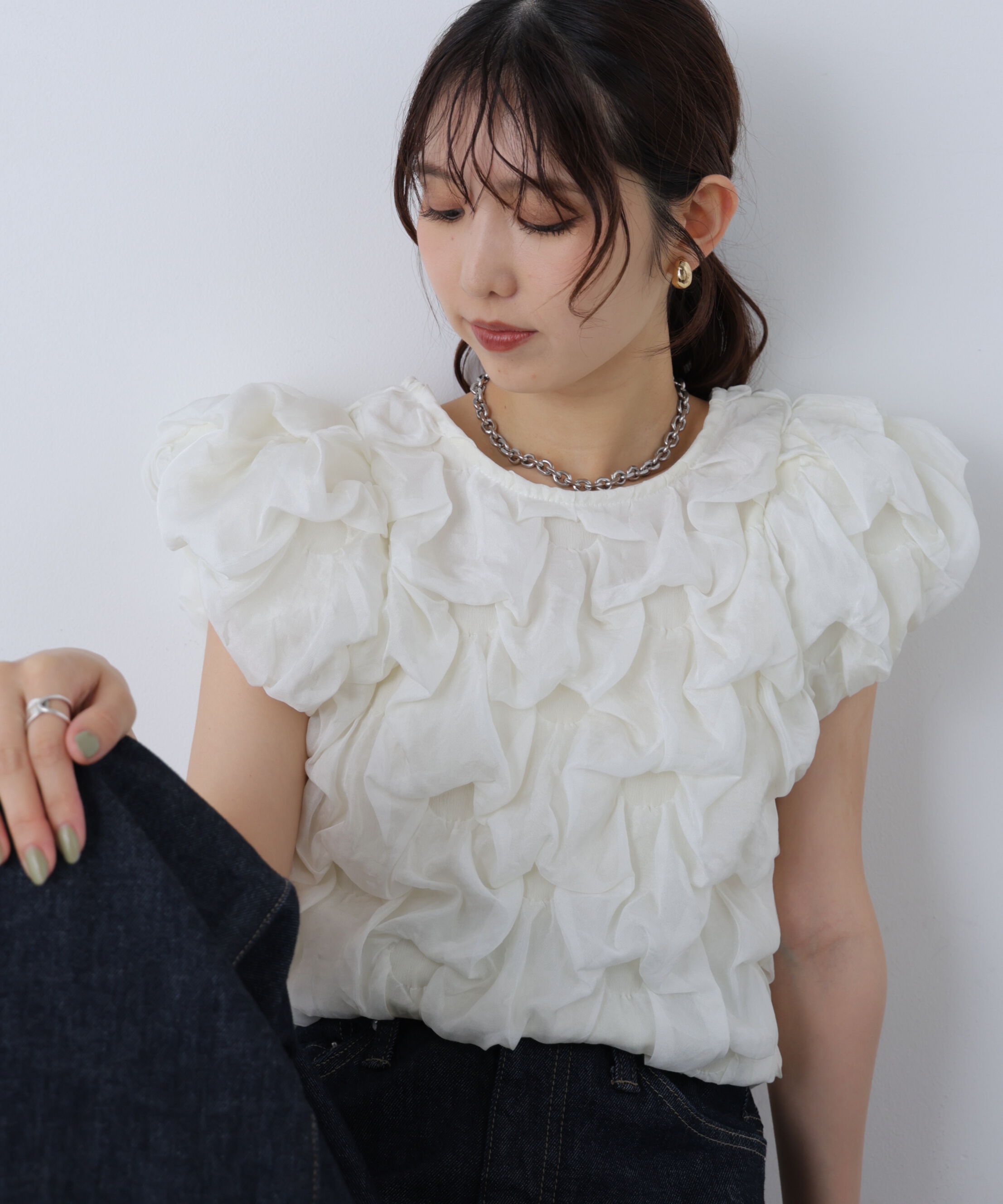  「〈MFM〉前後2wayホイップブラウス」|シャツ・ブラウス|オフホワイト