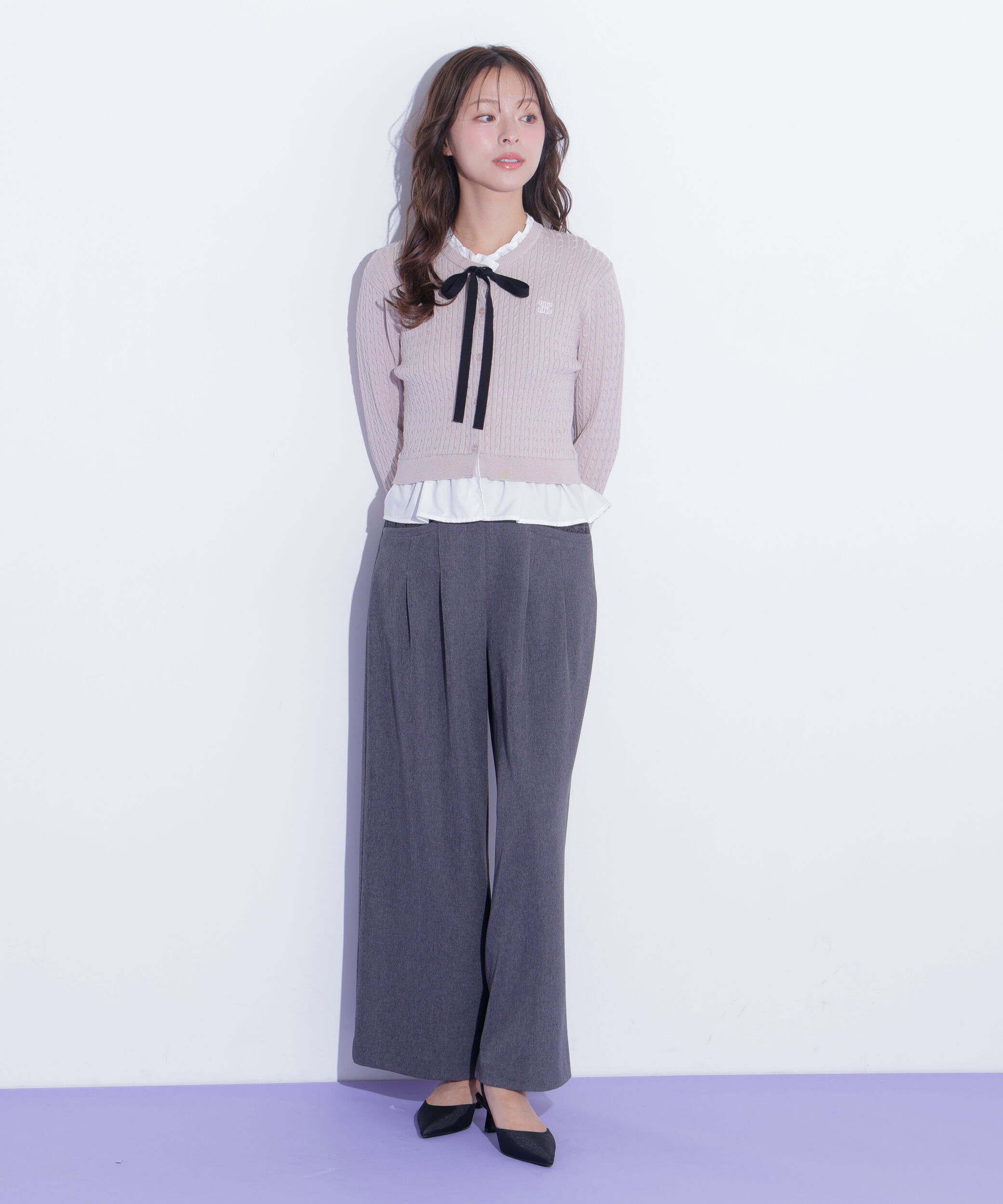  「スカラップレースワイドパンツ」|その他|