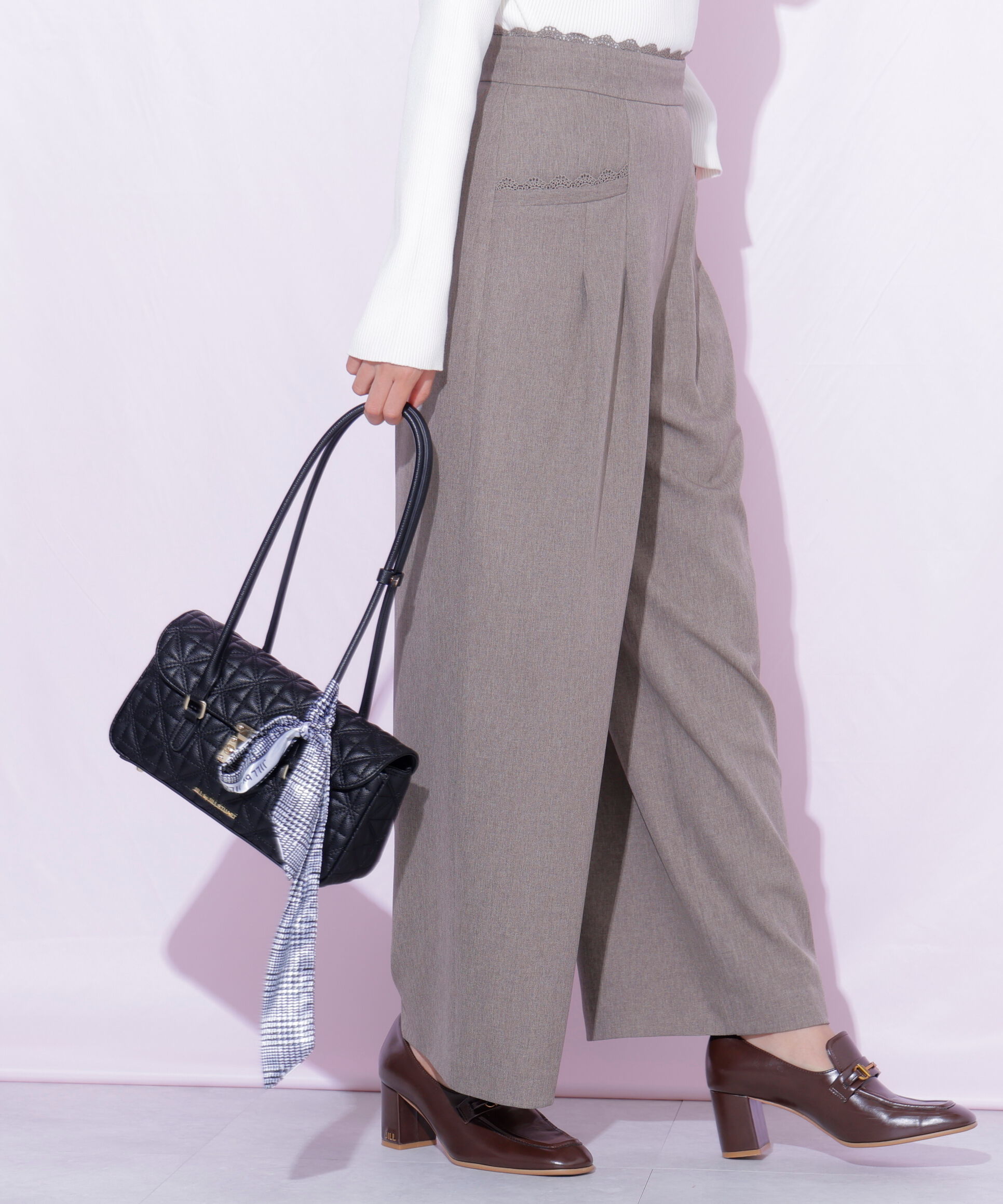  「スカラップレースワイドパンツ」|その他|