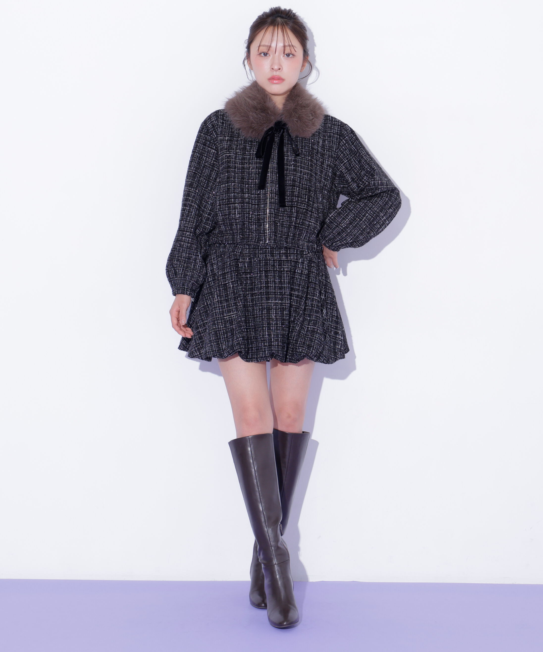  「＜セットアップ対応＞ツイードファーティペットブルゾン 26AW」|その他|