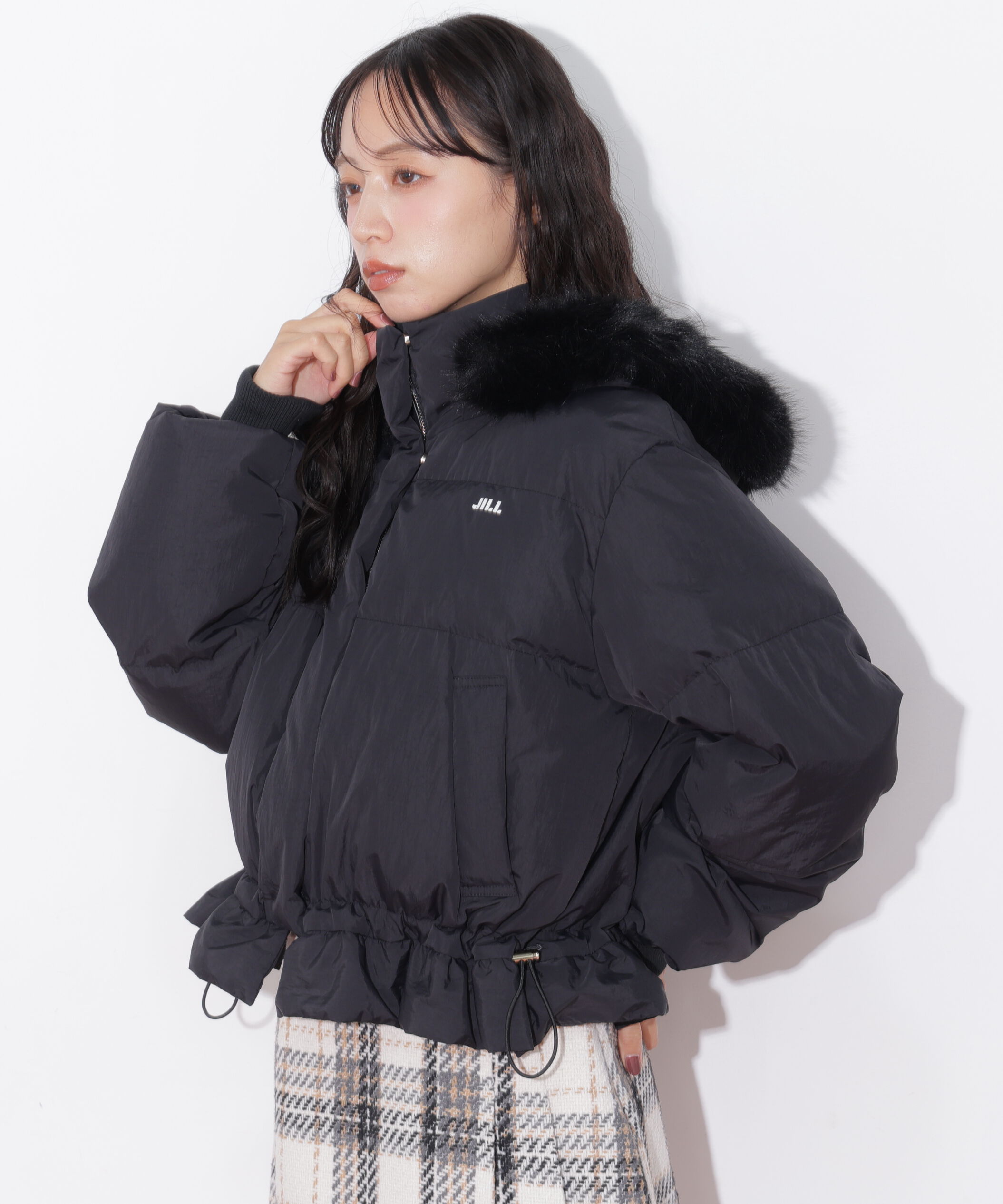  「フェイクファー付きペプラムショートダウン 26AW」|その他|