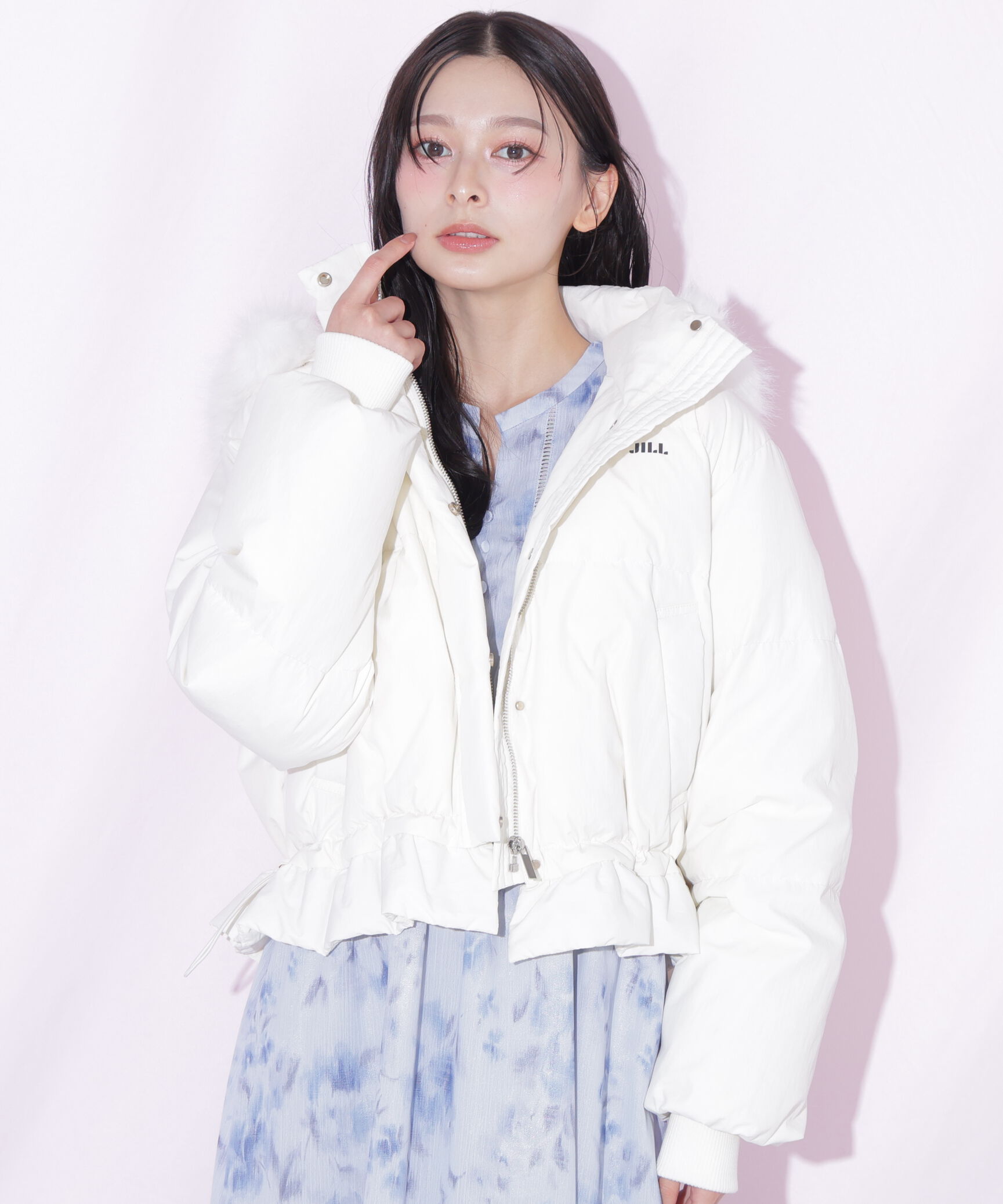  「フェイクファー付きペプラムショートダウン 26AW」|その他|