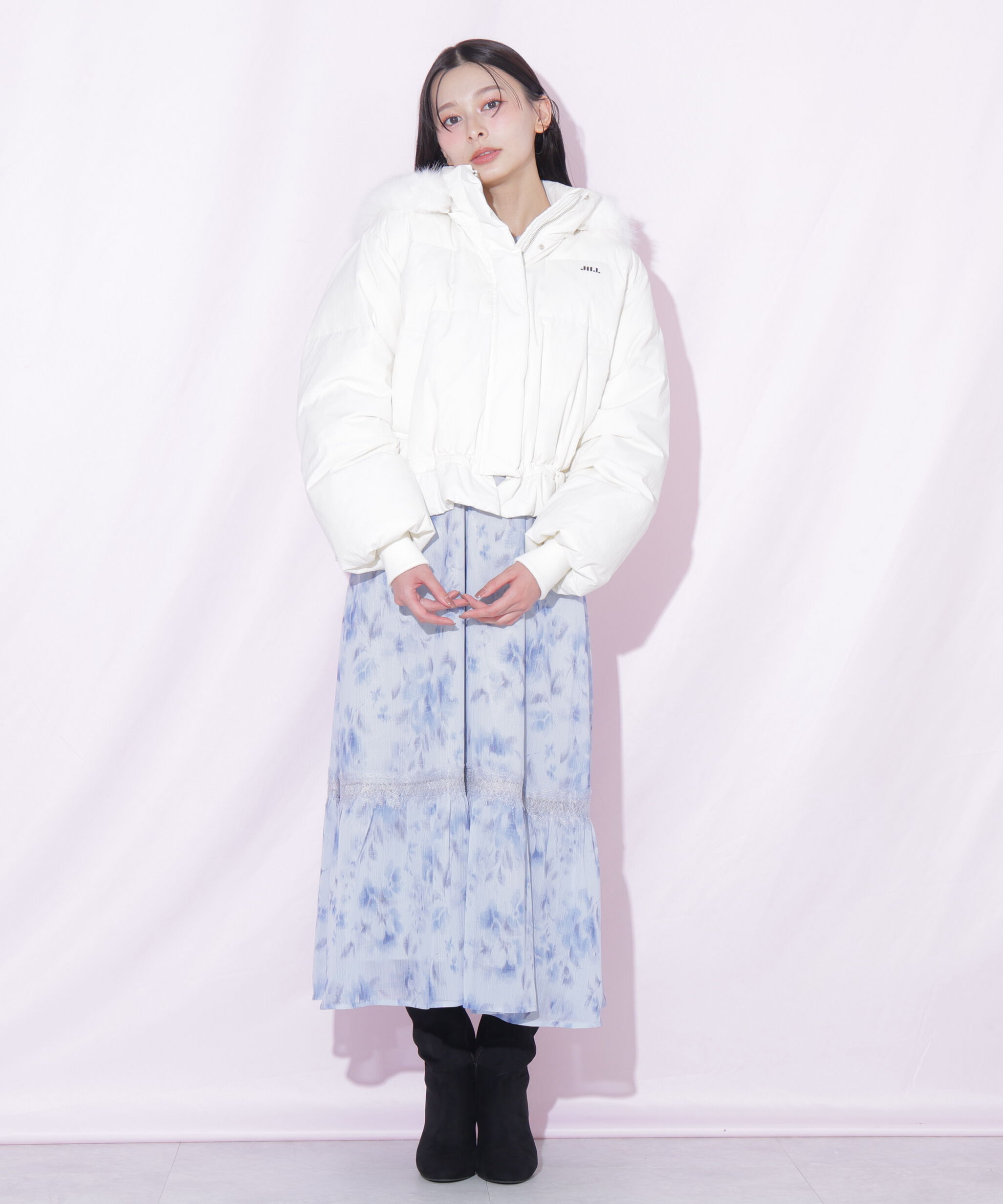 「フェイクファー付きペプラムショートダウン 26AW」|その他|