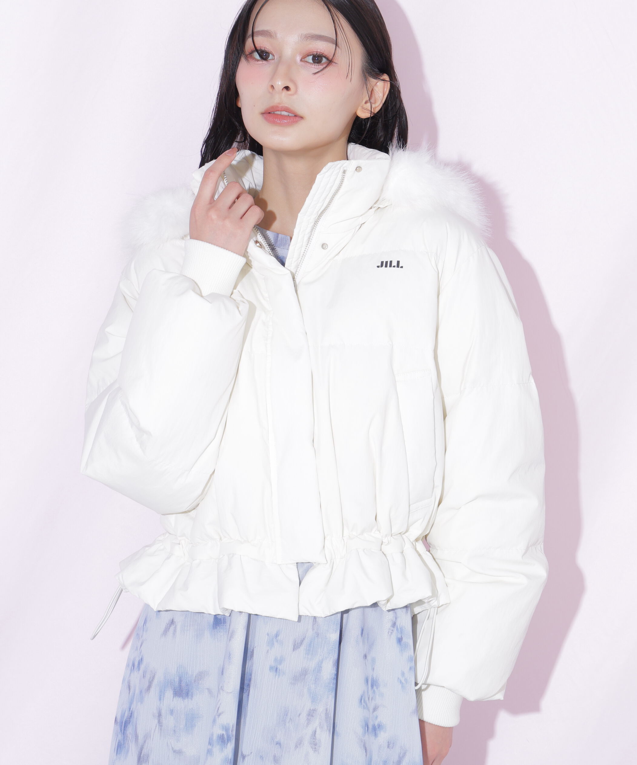  「フェイクファー付きペプラムショートダウン 26AW」|その他|
