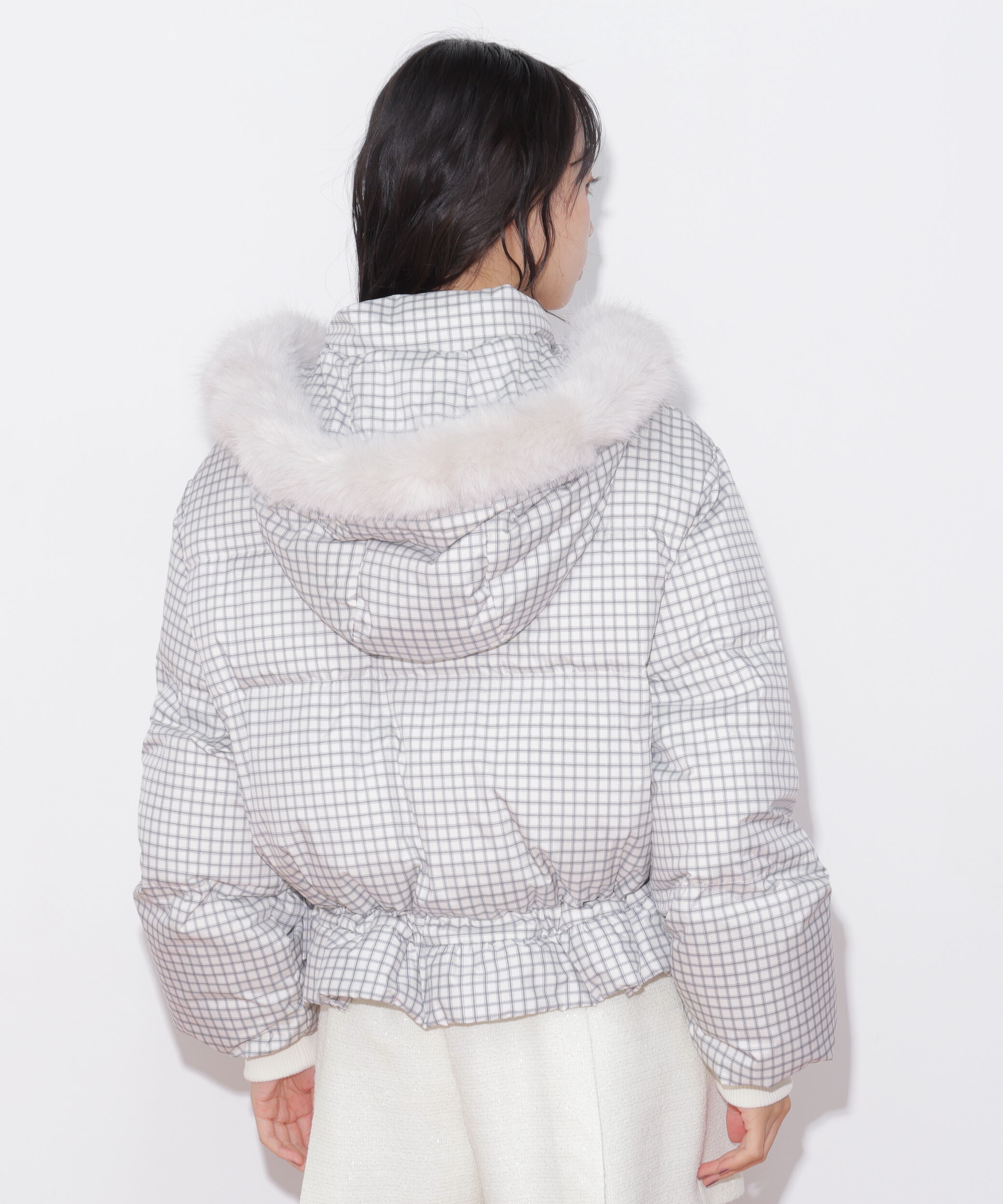  「フェイクファー付きペプラムショートダウン 26AW」|その他|