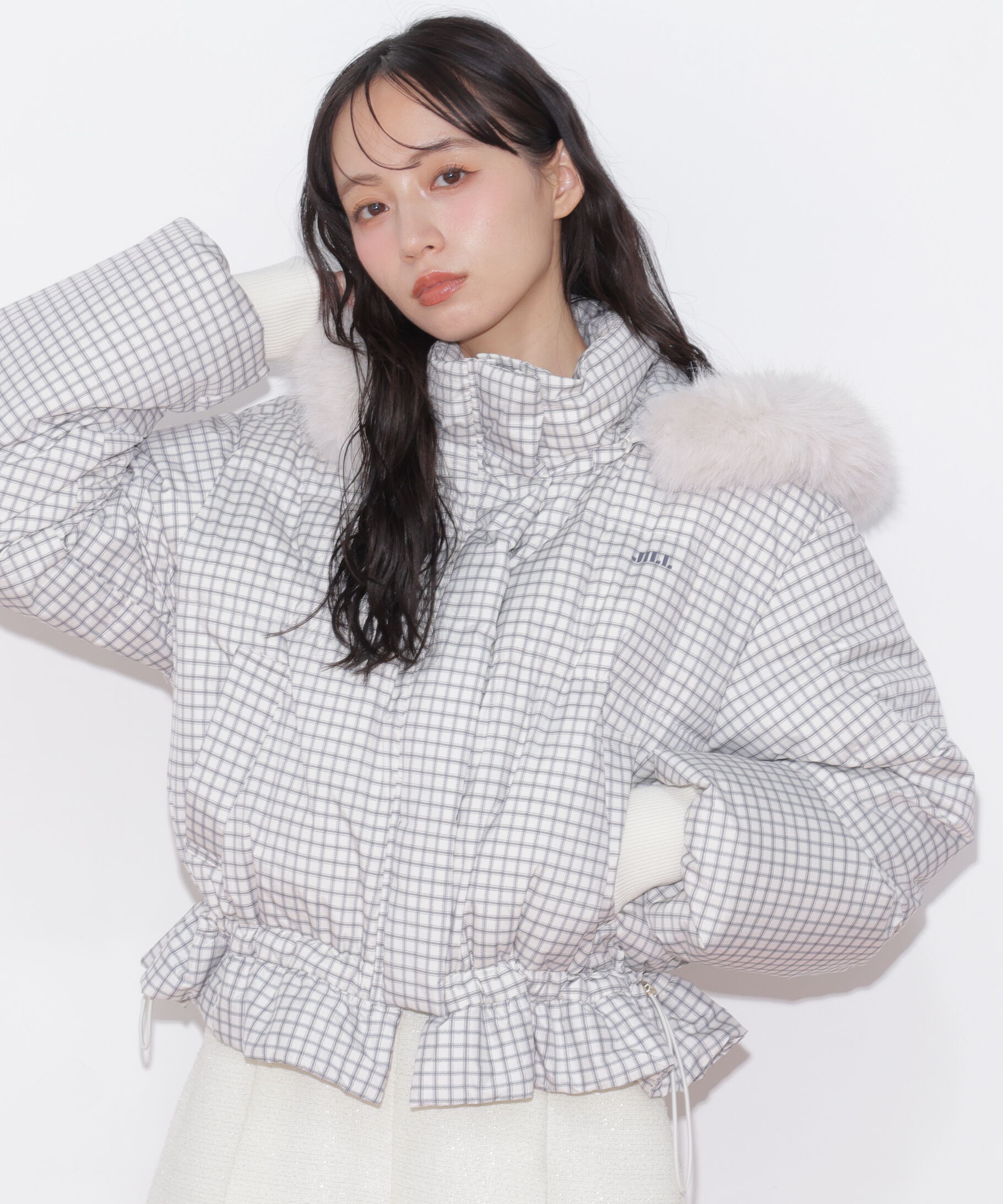  「フェイクファー付きペプラムショートダウン 26AW」|その他|
