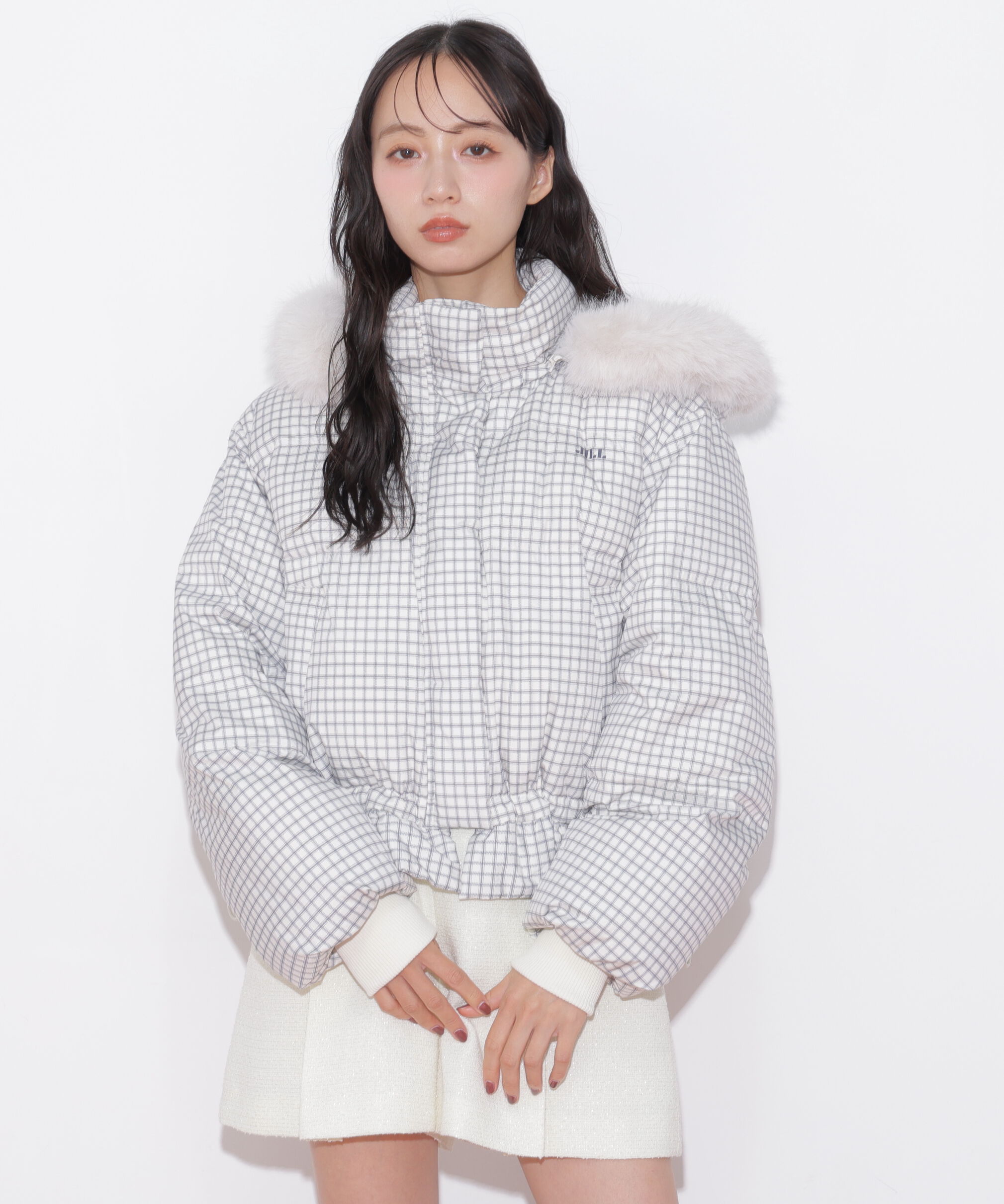  「フェイクファー付きペプラムショートダウン 26AW」|その他|