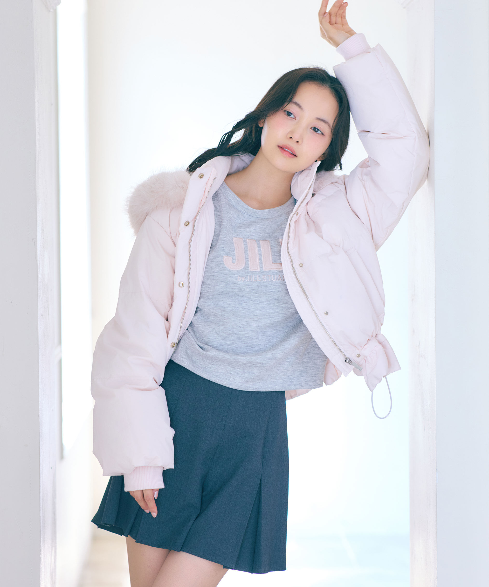  「フェイクファー付きペプラムショートダウン 26AW」|その他|