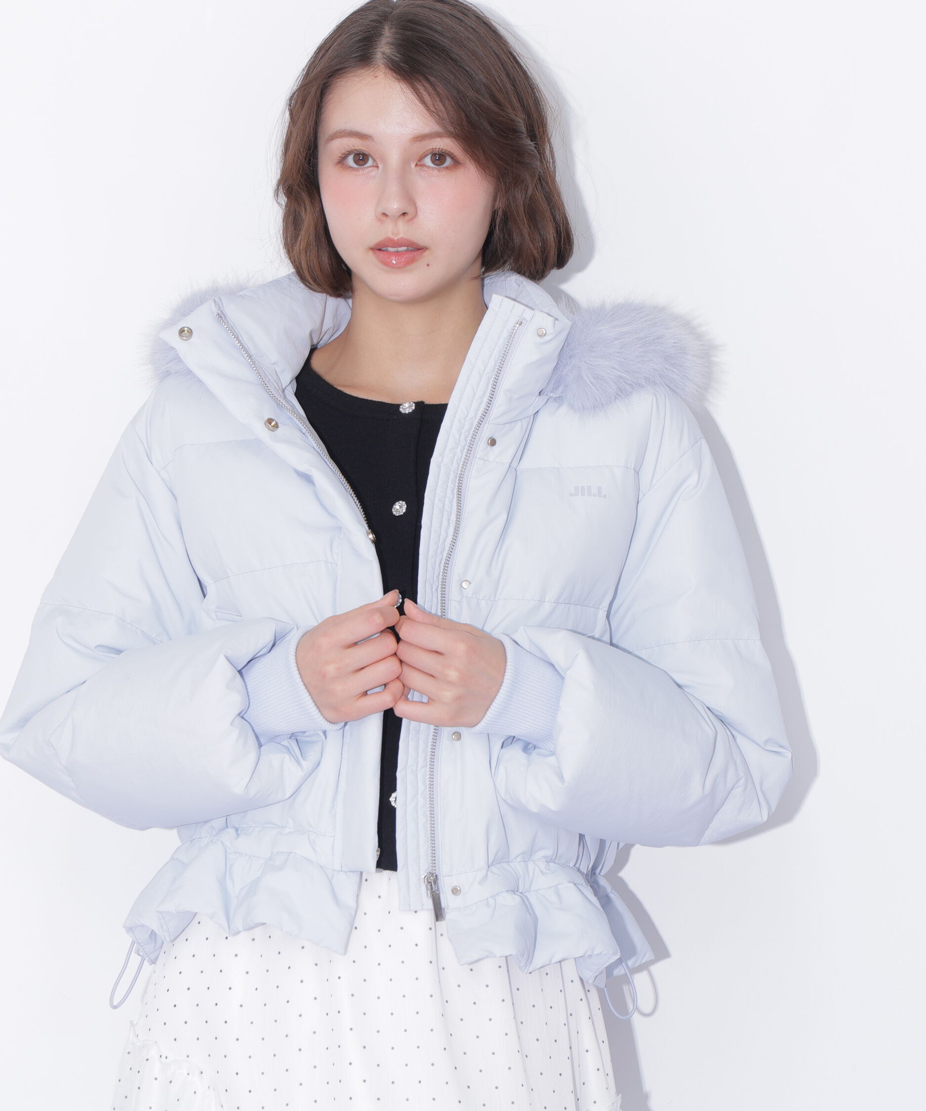  「フェイクファー付きペプラムショートダウン 26AW」|その他|