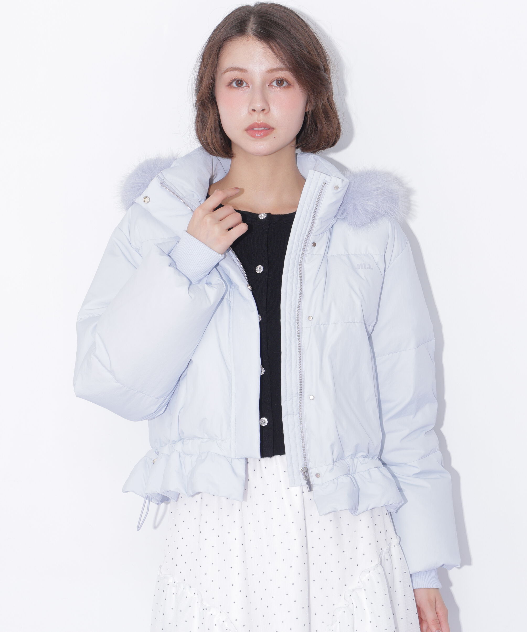  「フェイクファー付きペプラムショートダウン 26AW」|その他|
