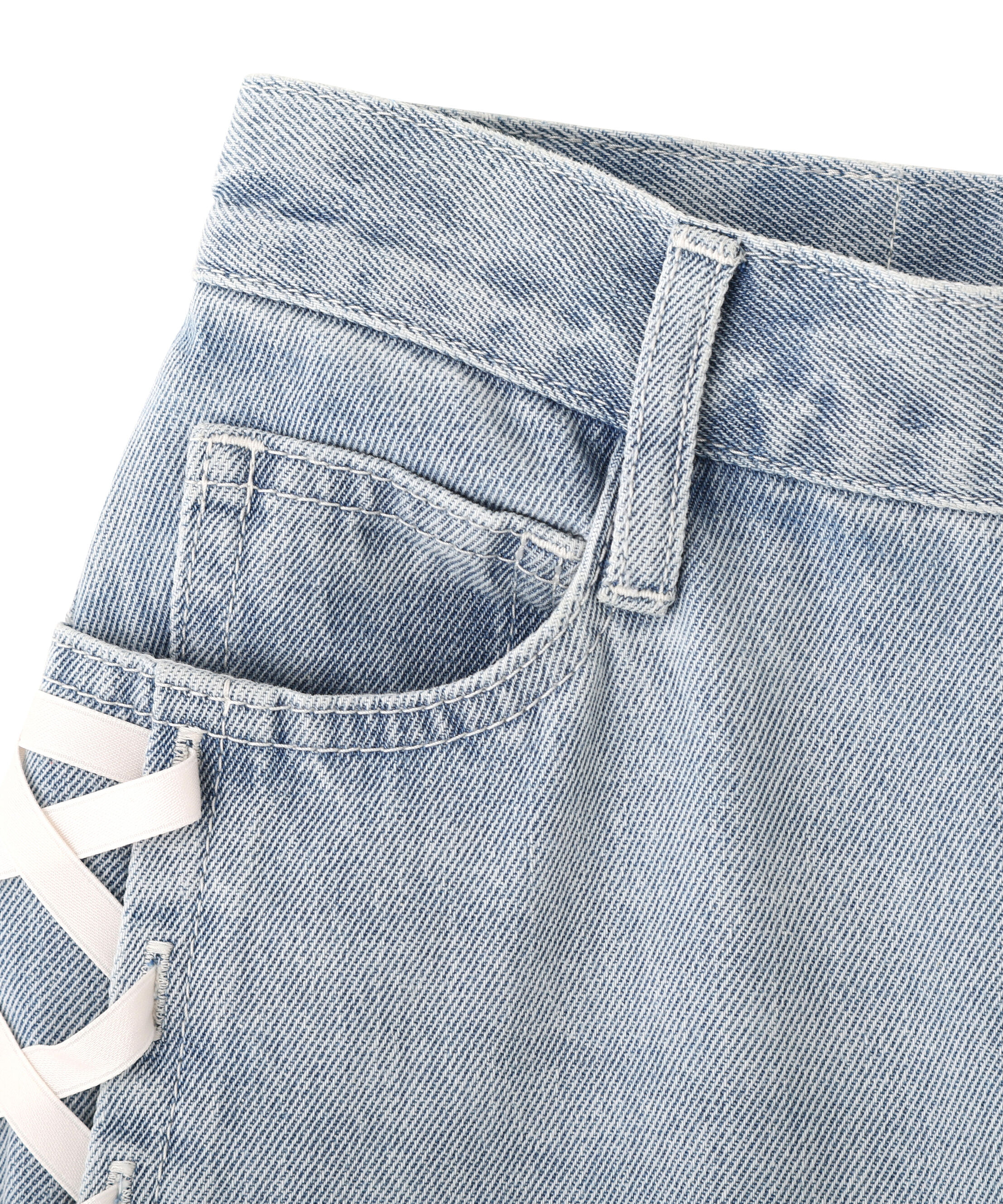  「レースダウンワイドデニムパンツ」|その他|