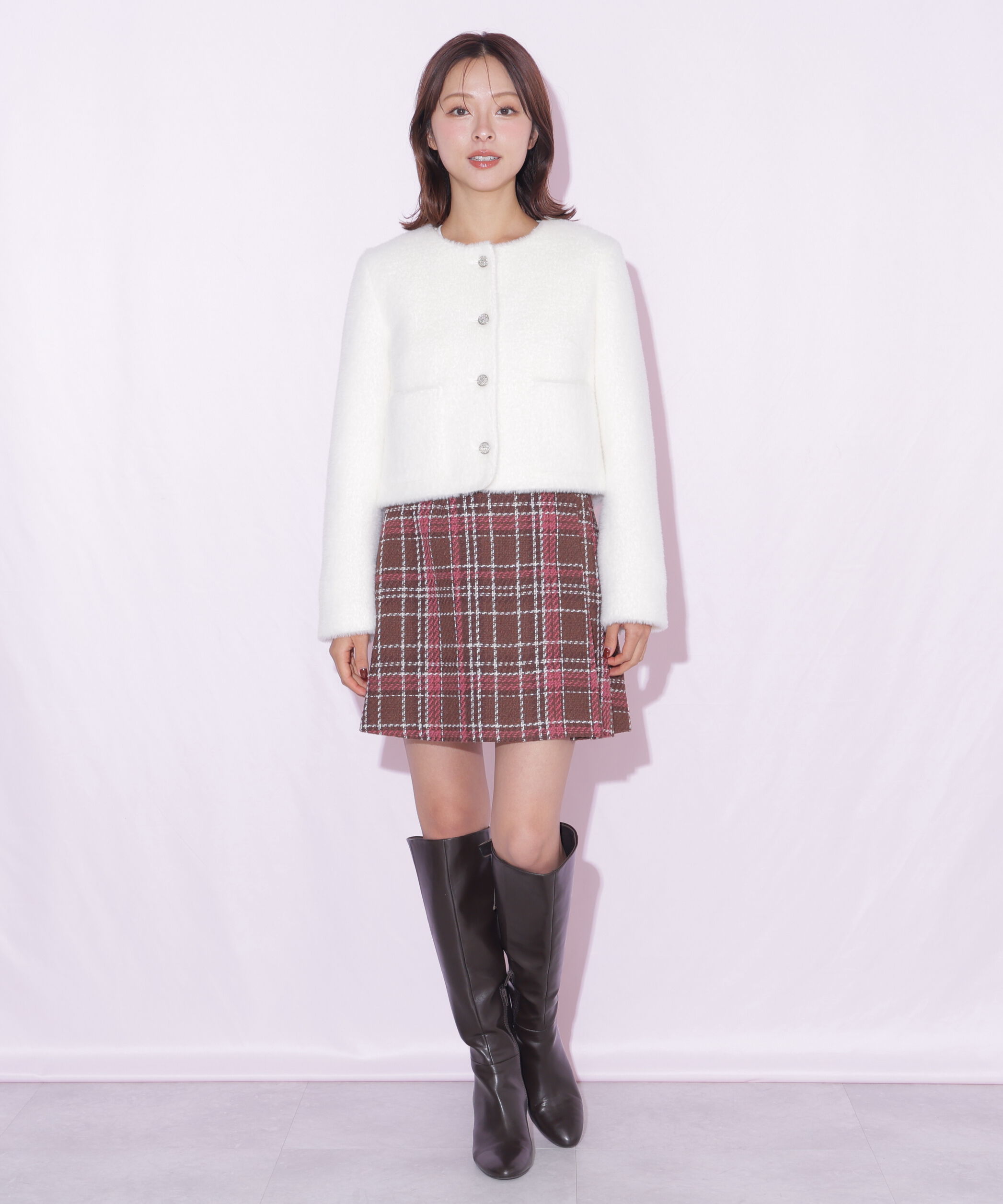  「フェイクファーノーカラージャケット 26AW」|その他|