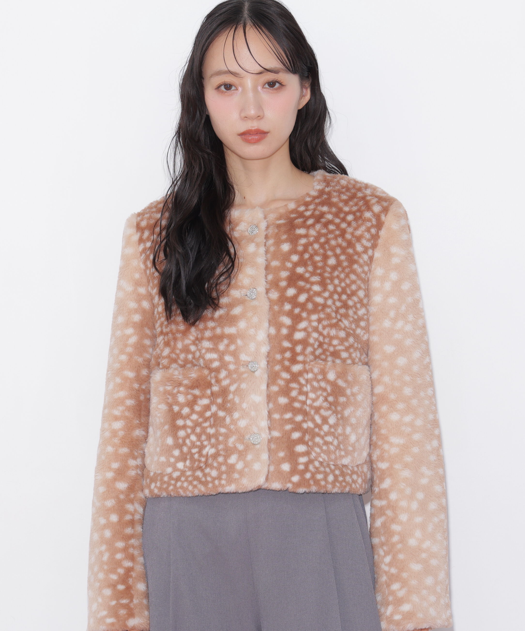  「フェイクファーノーカラージャケット 26AW」|その他|