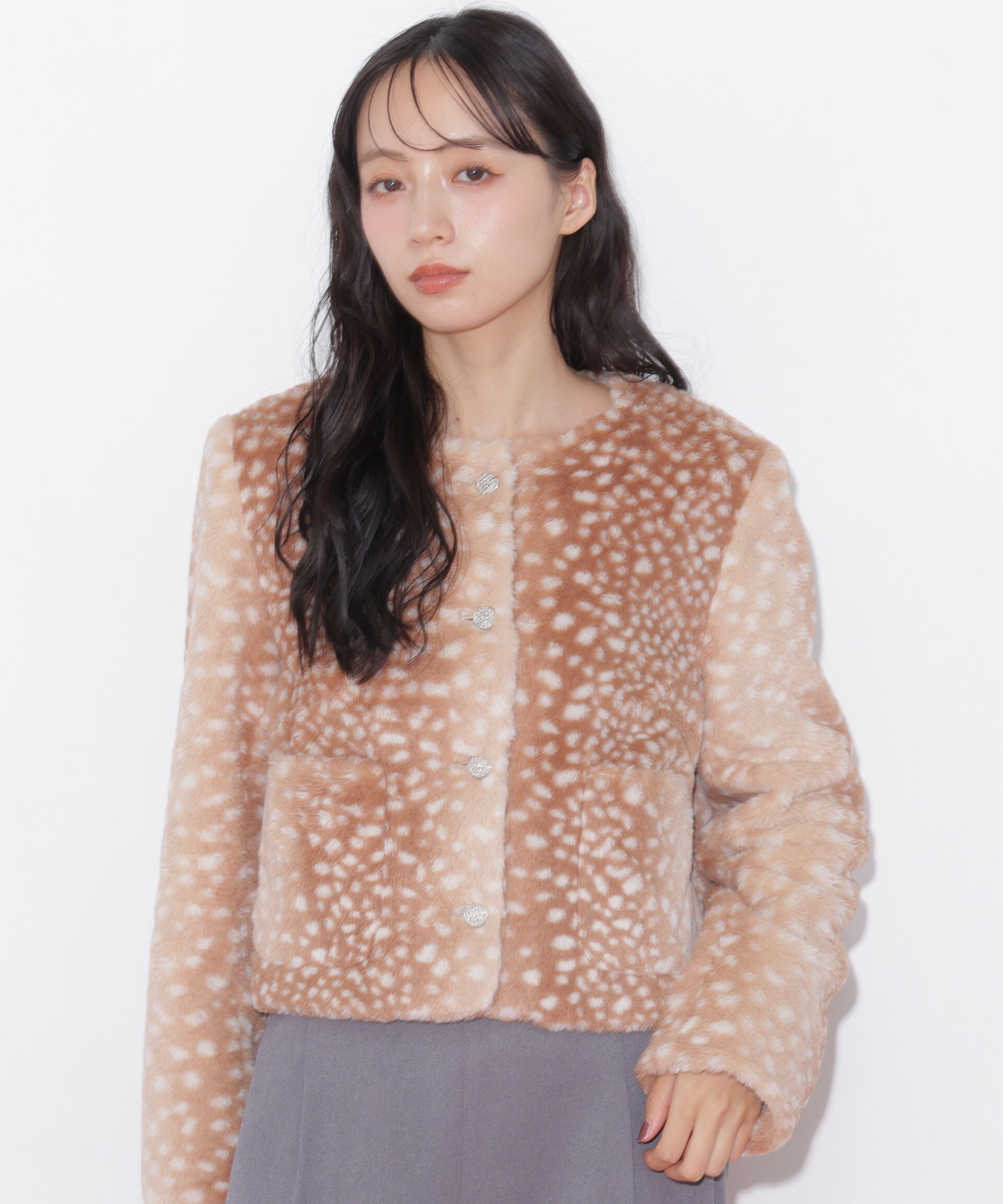  「フェイクファーノーカラージャケット 26AW」|その他|