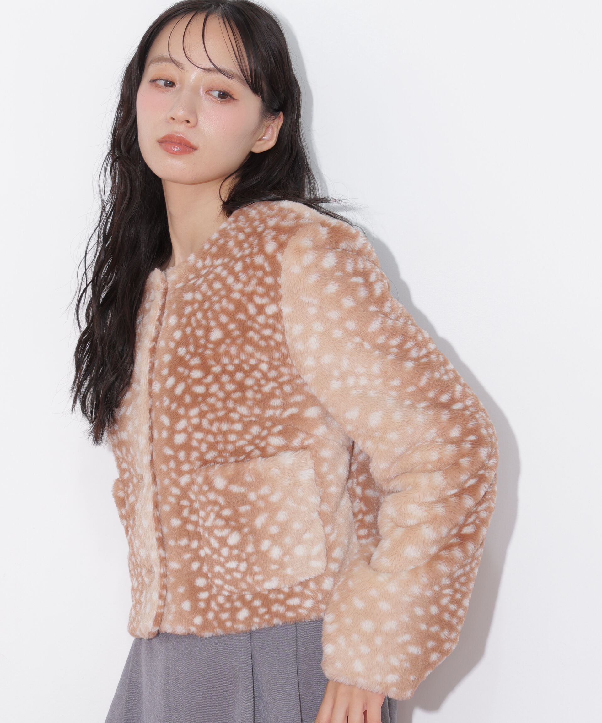  「フェイクファーノーカラージャケット 26AW」|その他|