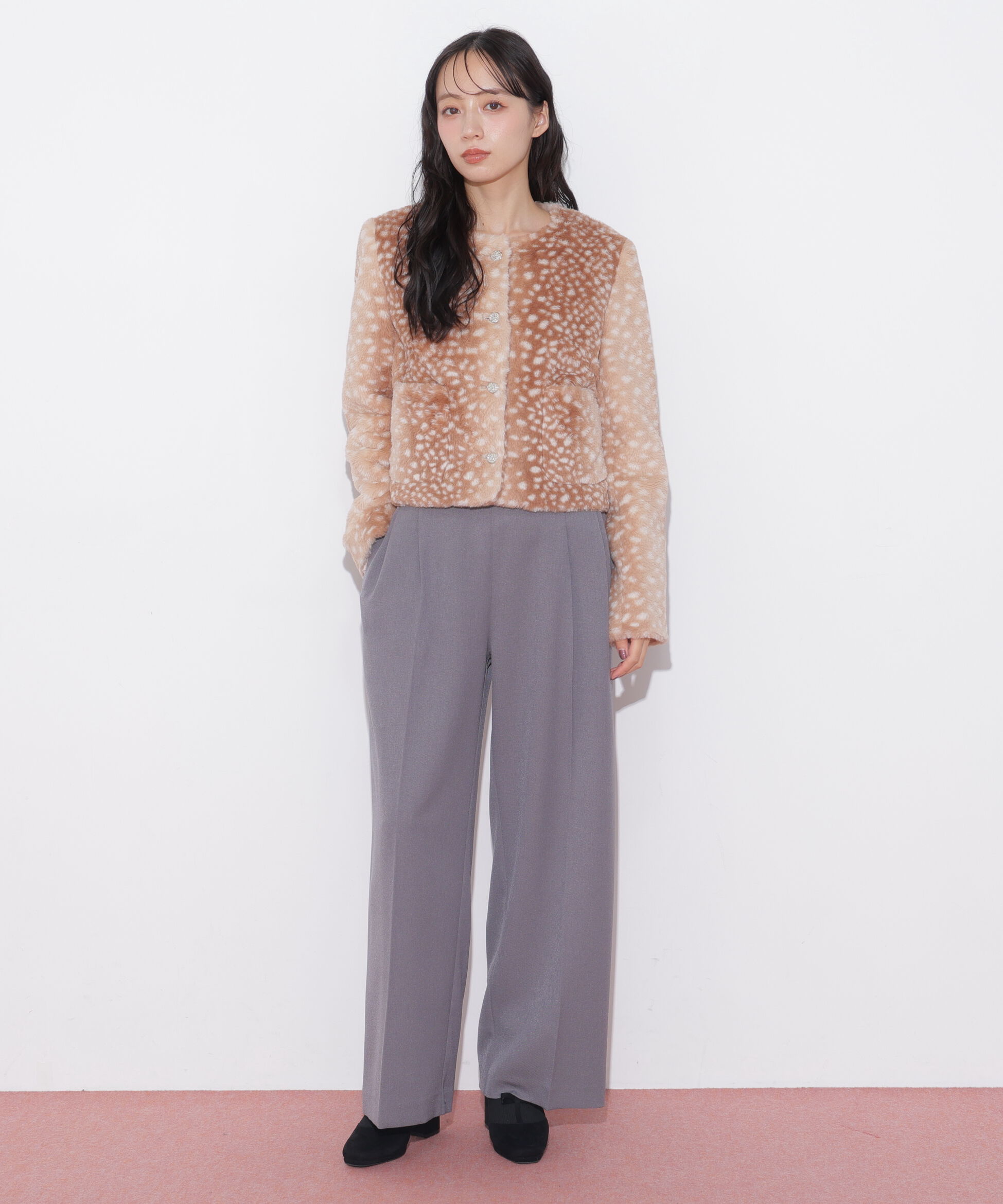  「フェイクファーノーカラージャケット 26AW」|その他|