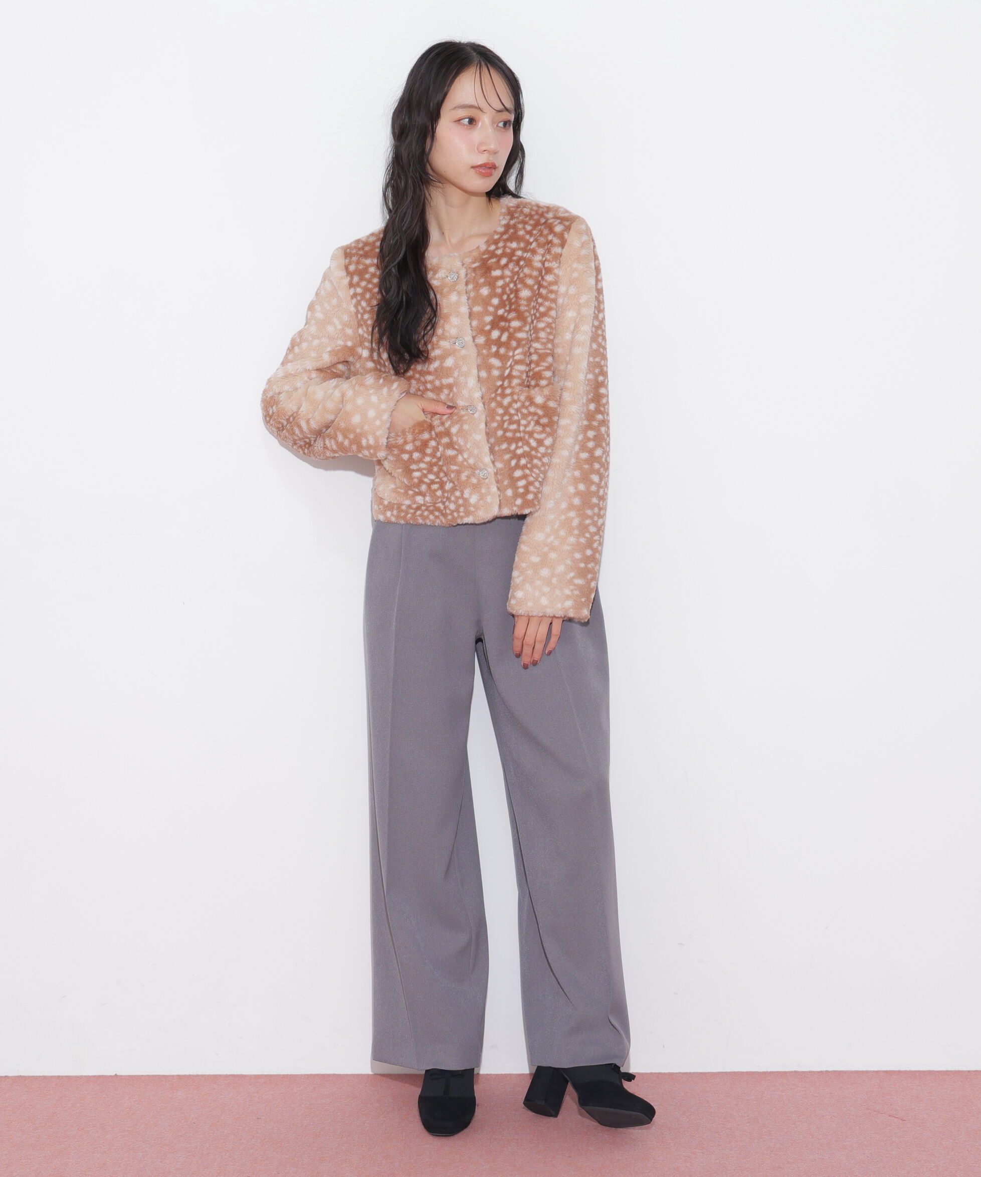  「フェイクファーノーカラージャケット 26AW」|その他|
