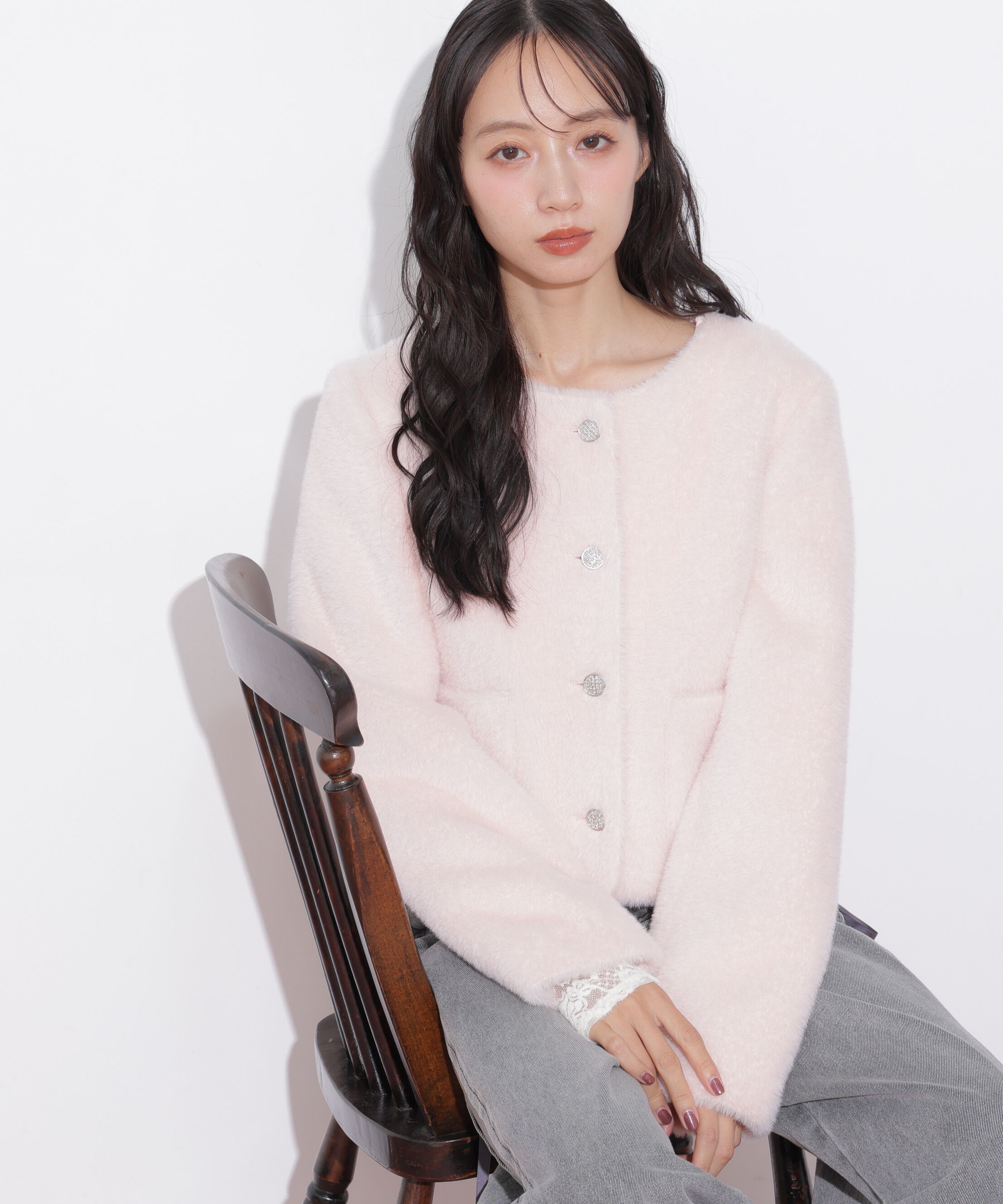  「フェイクファーノーカラージャケット 26AW」|その他|