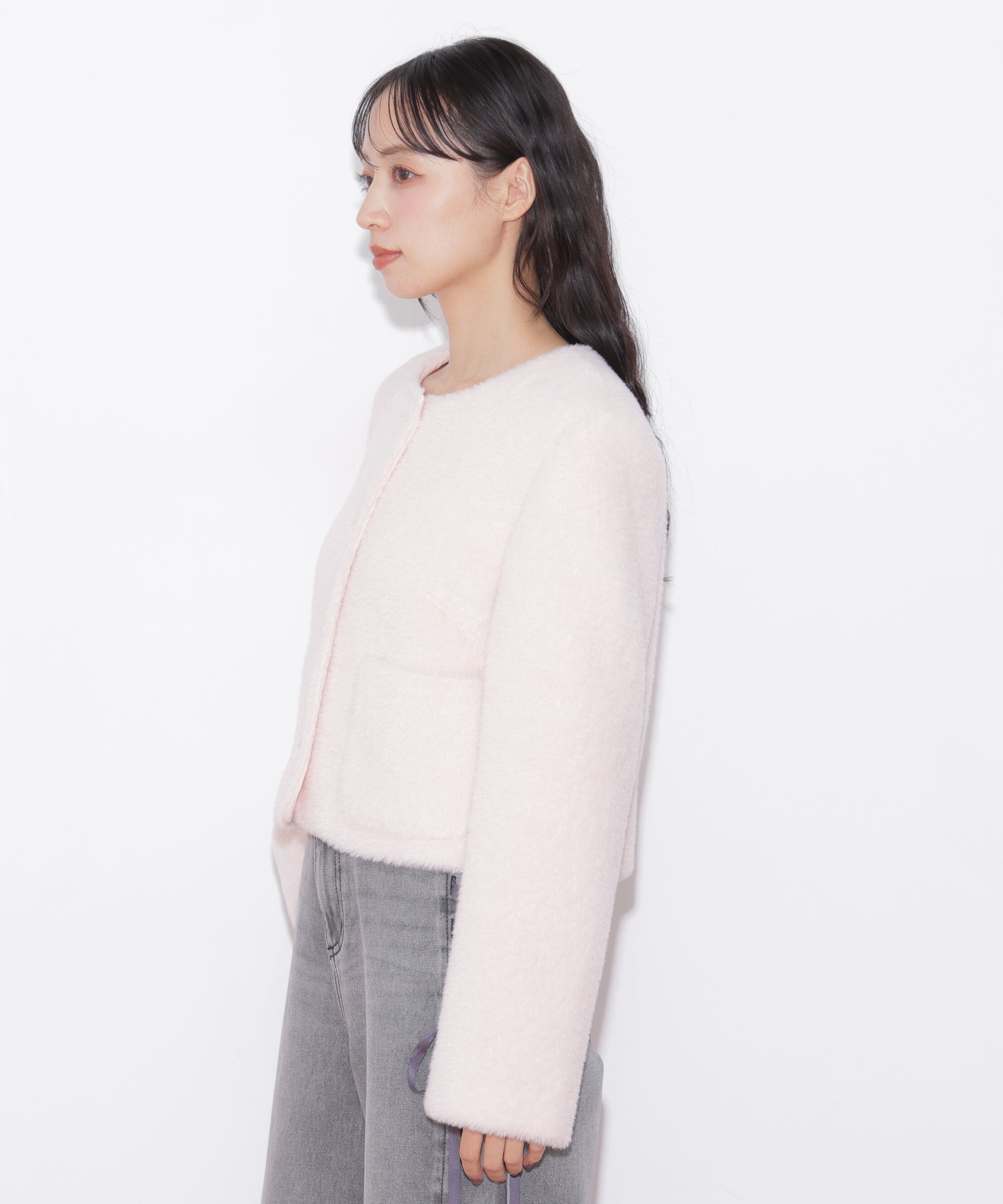  「フェイクファーノーカラージャケット 26AW」|その他|