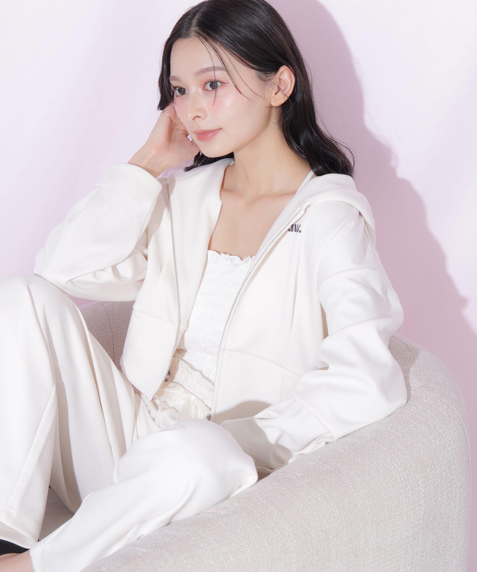  「＜セットアップ対応＞コルセットフーディー」|Tシャツ・カットソー|ホワイト