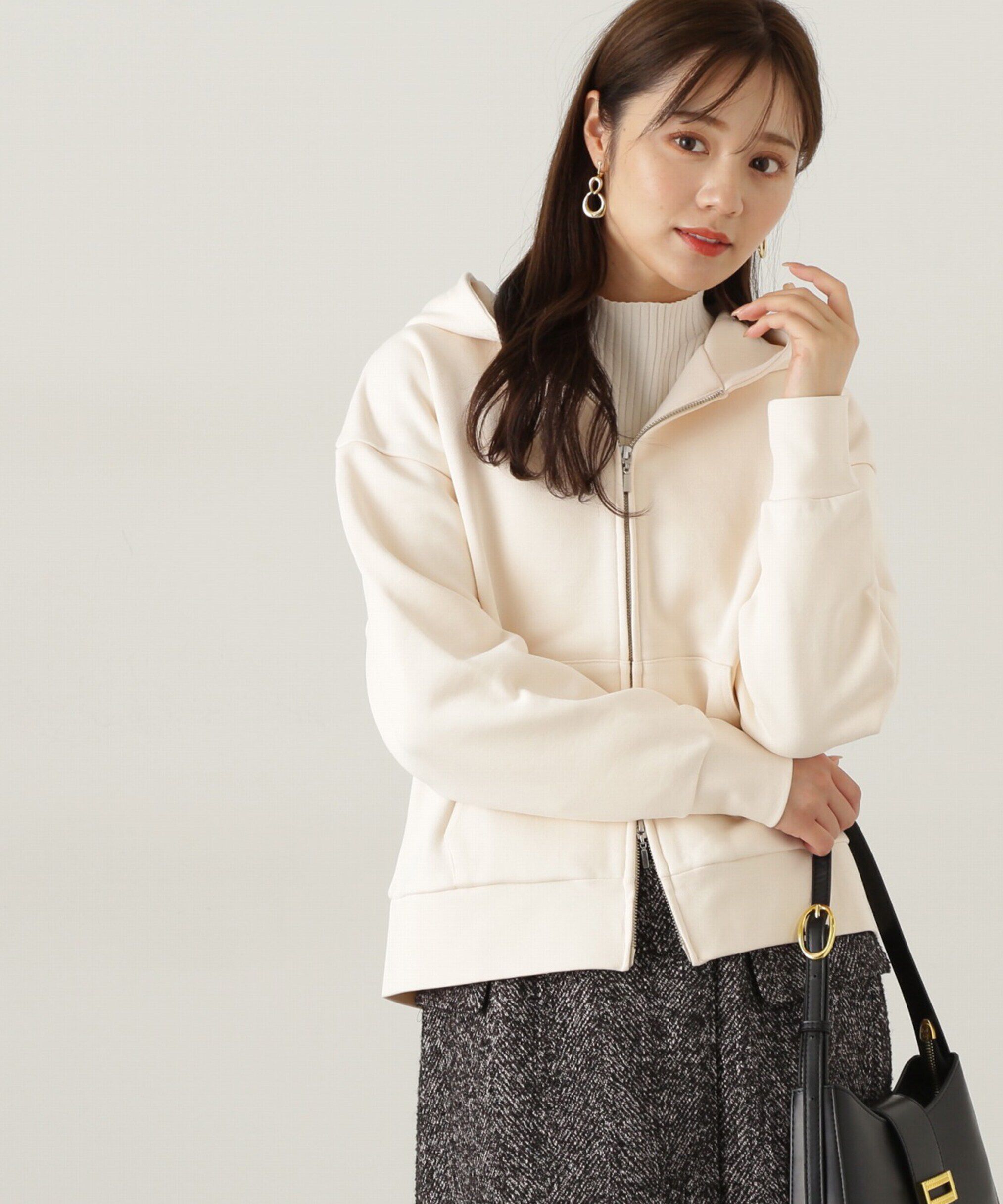 PROPORTION BODY DRESSING「パールボタンモックネックリブニット　24AW」|ニット・セーター|