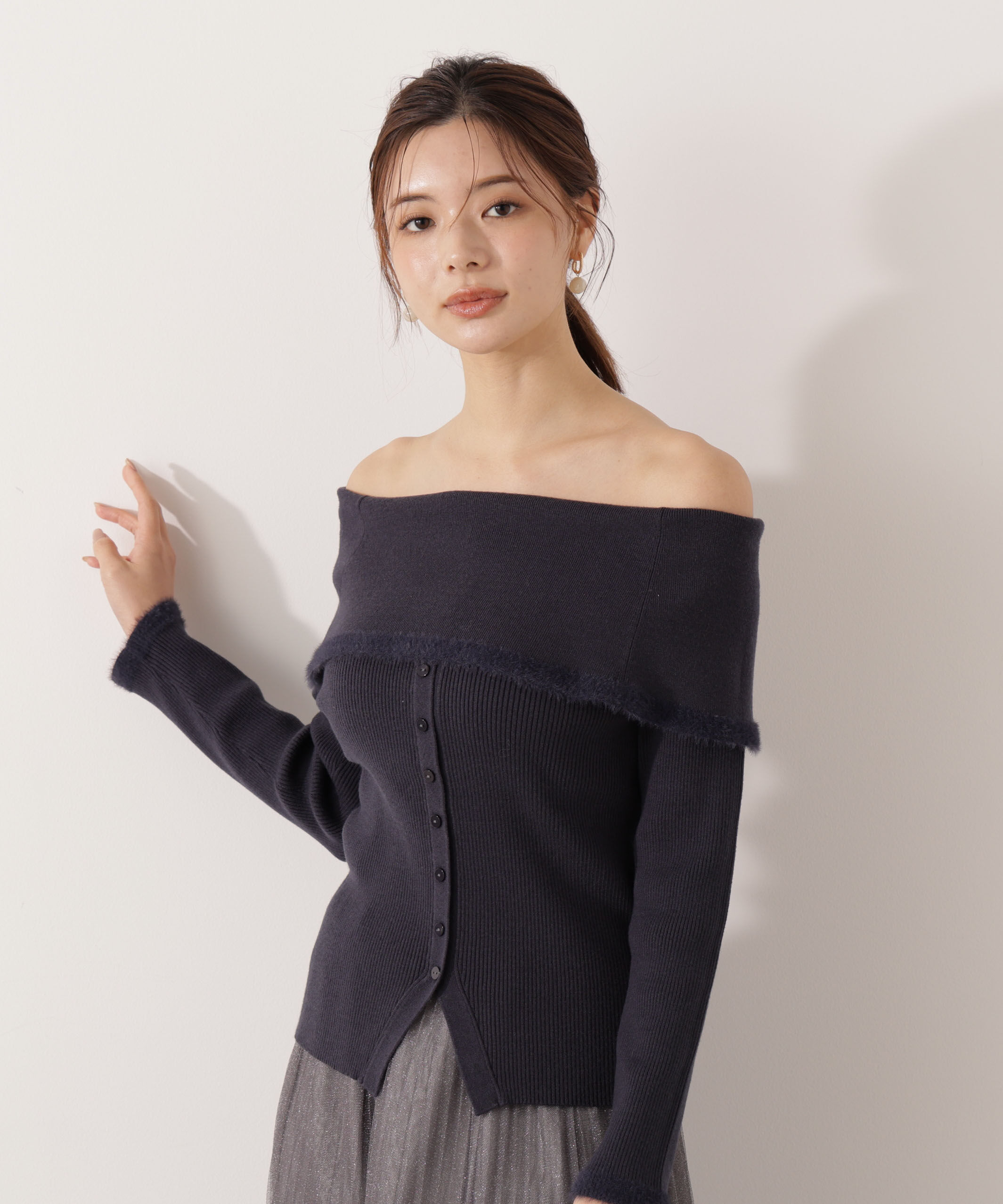 PROPORTION BODY DRESSING「ポイントフェザーオフショルニット」|ニット・セーター|