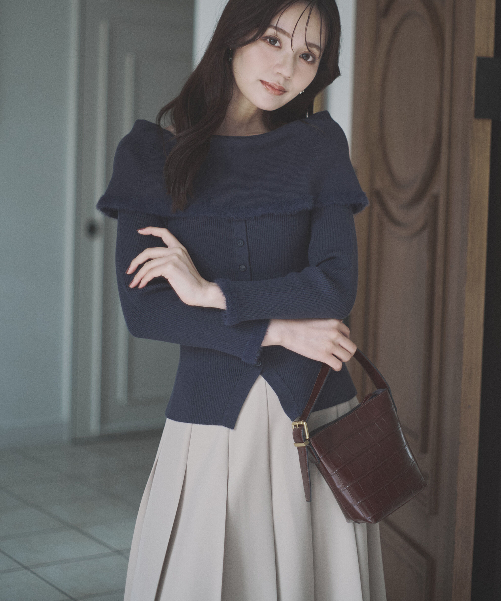 PROPORTION BODY DRESSING「ポイントフェザーオフショルニット」|ニット・セーター|