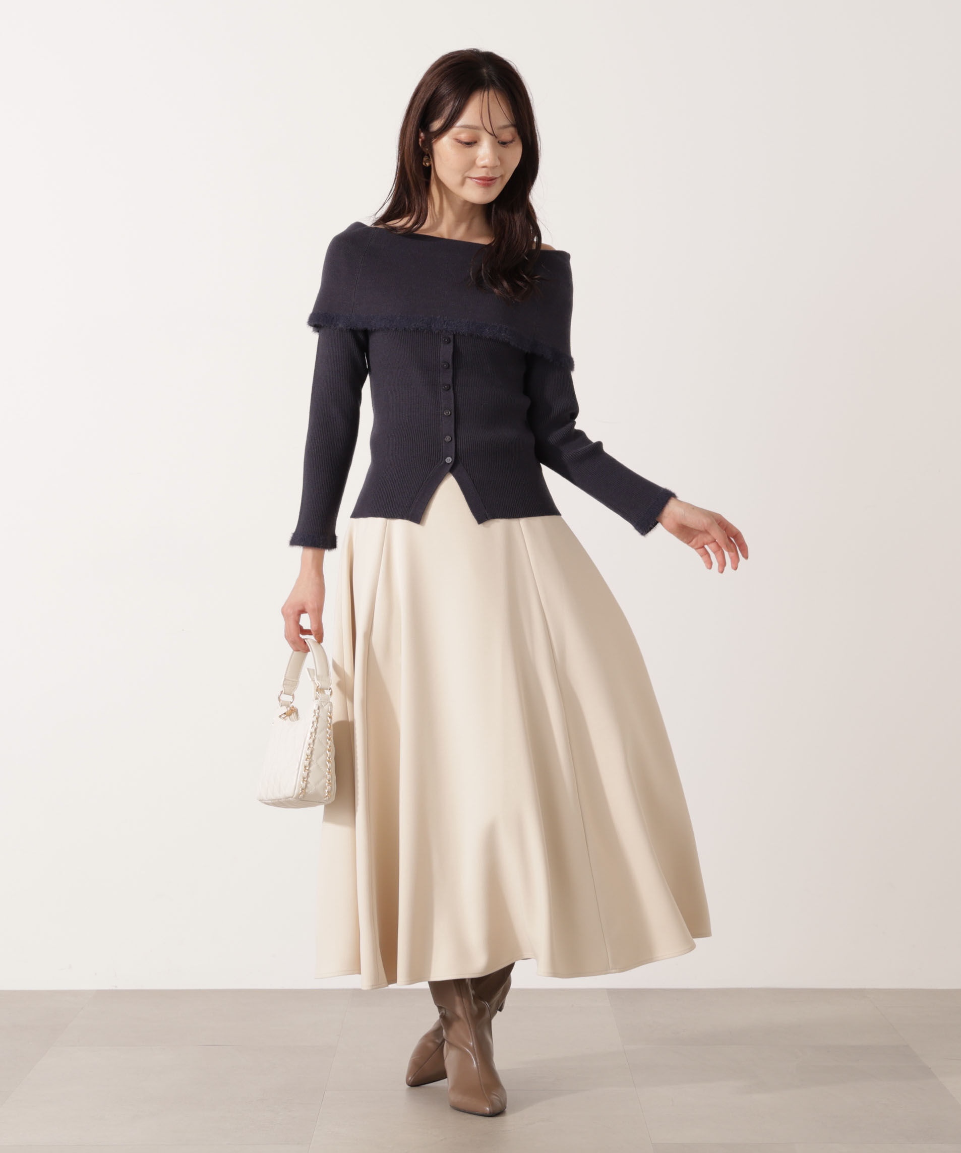 PROPORTION BODY DRESSING「ポイントフェザーオフショルニット」|ニット・セーター|