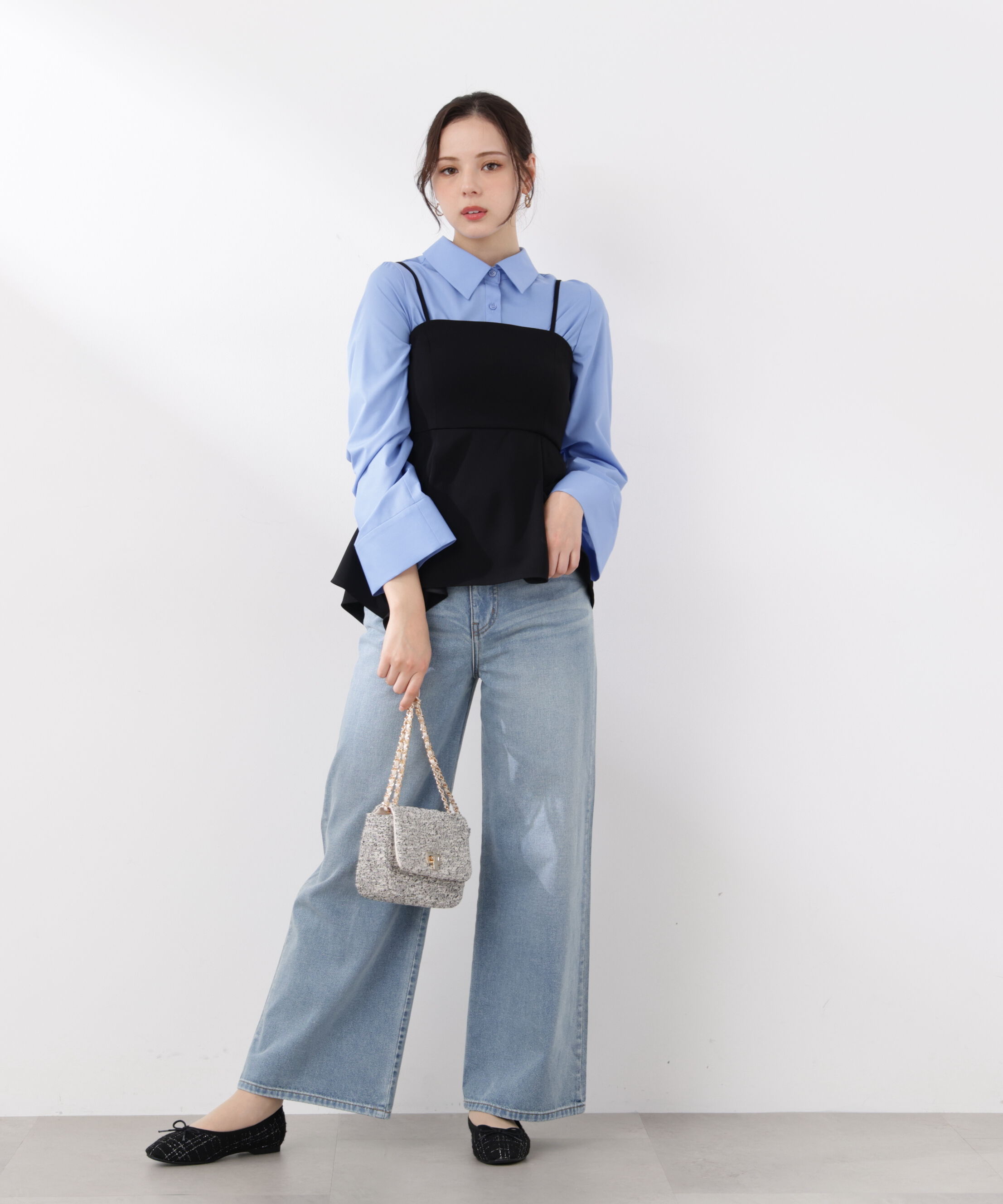 PROPORTION BODY DRESSING「〈a/mie〉フレアースリーブシャツ　26SS」|シャツ・ブラウス|